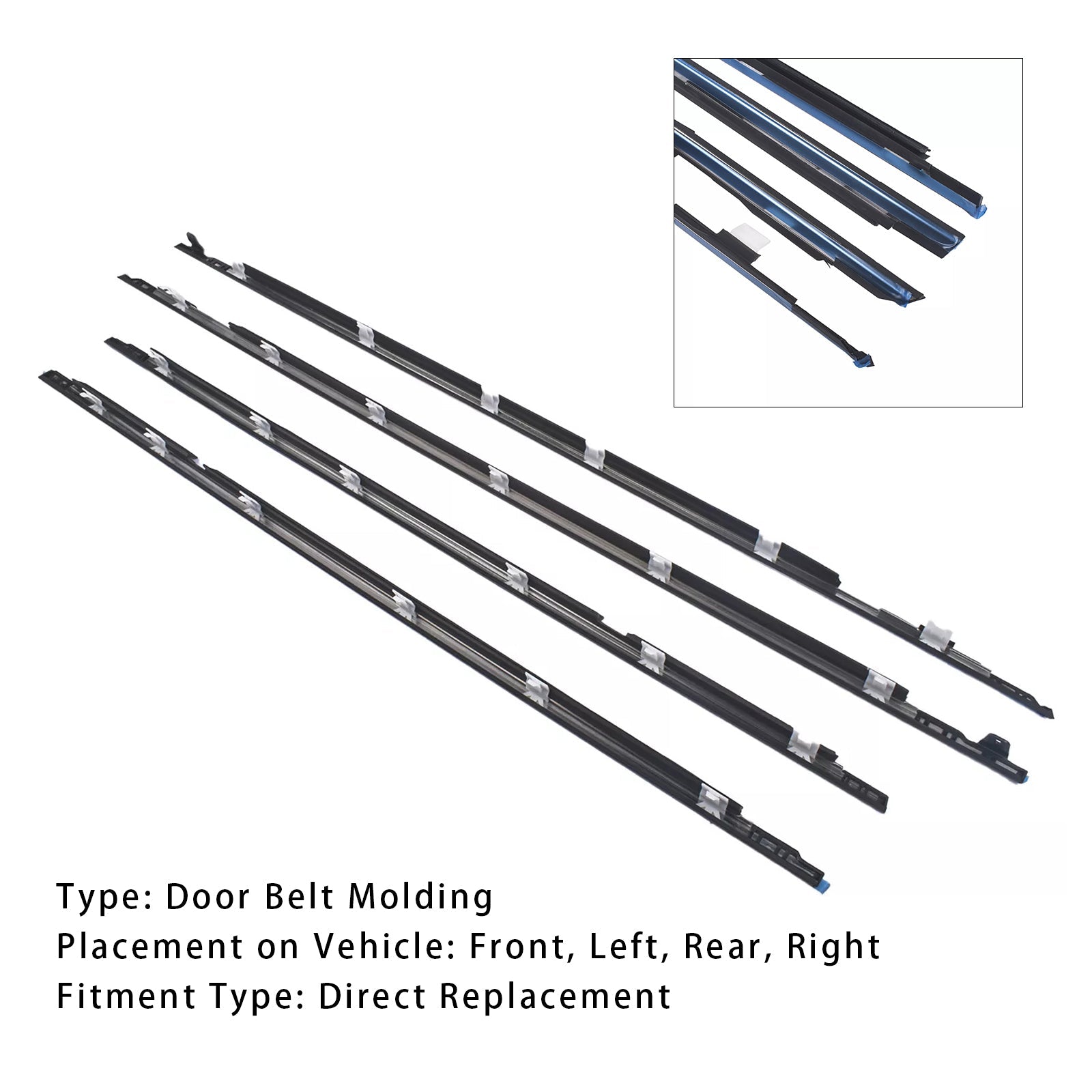 FJ80 / FZJ80 / FJ80G / FZJ80G / HDJ80 4PCS Door Belt Molding 75710-60021 75730-60020