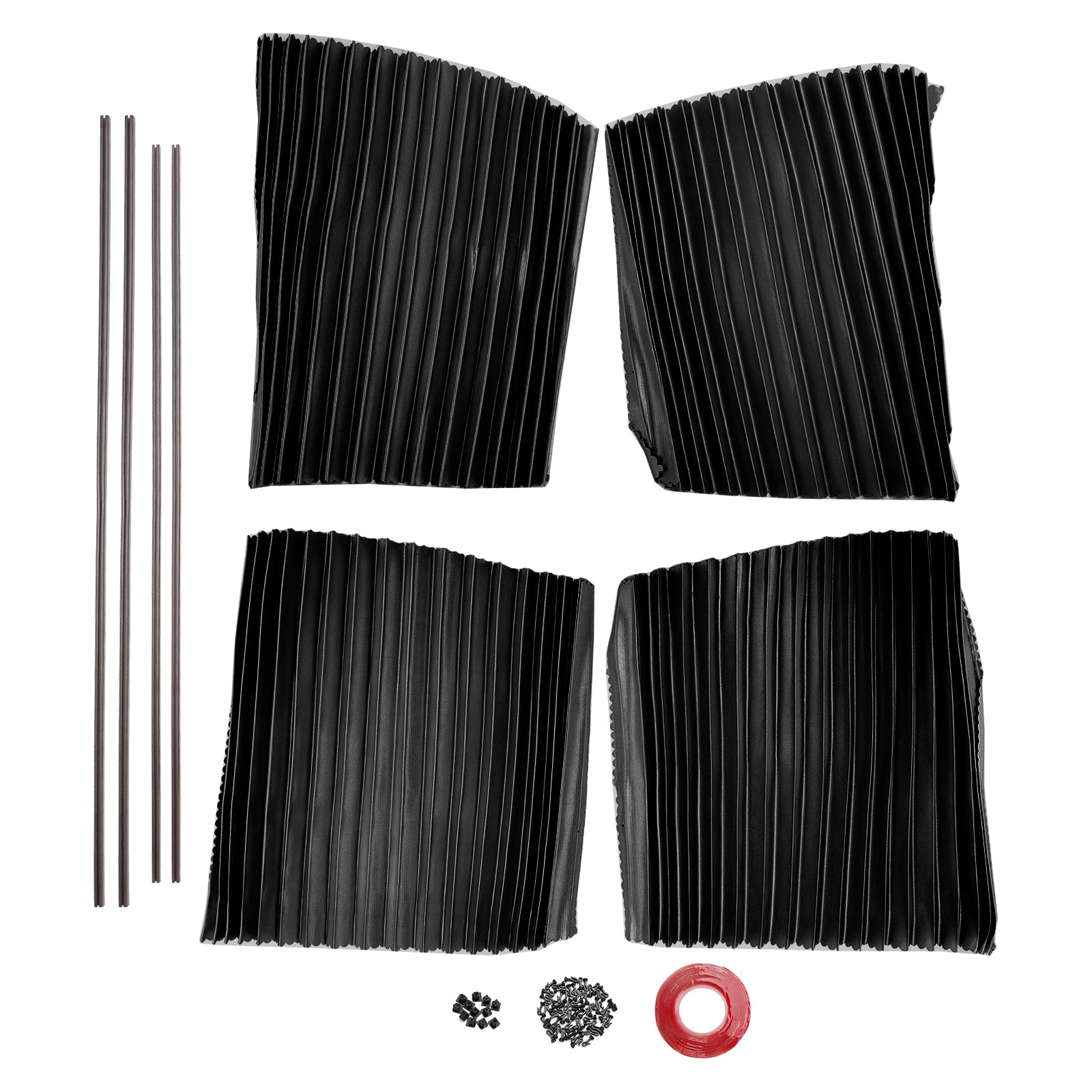 4 PCS Universal Car Side Window Sun Shades Black For Breast feeding Taking a nap