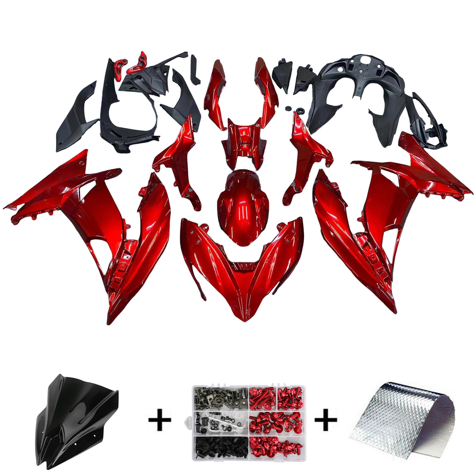 Injection Fairing Kit Bodywork Plastic ABS fit For Kawasaki ER6F/Ninja650R 2017-2019
