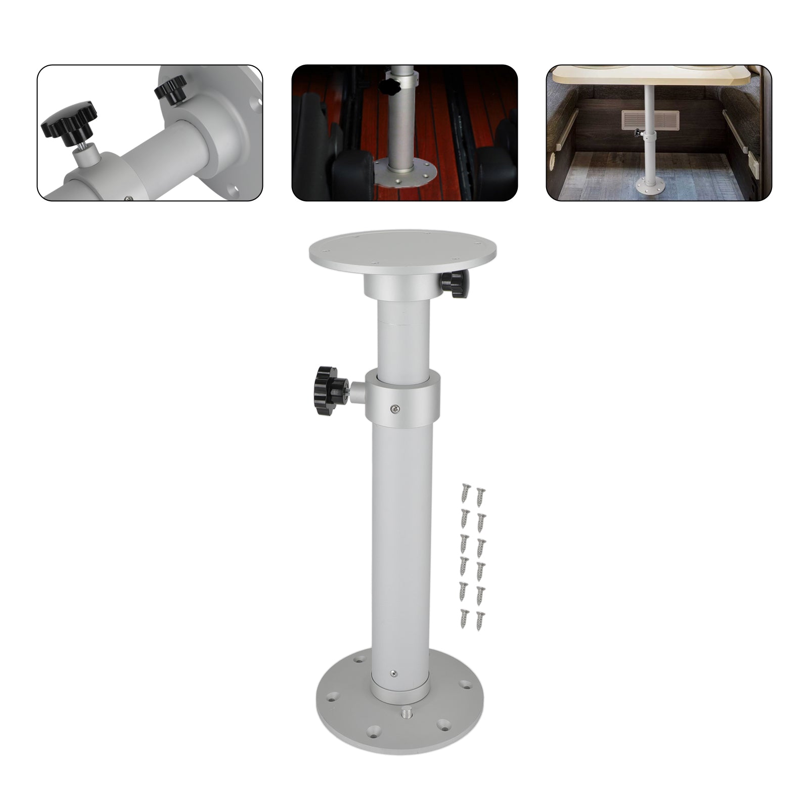 Aluminum RV Marine Boat Caravan MotorhomeTable Pedestal Telescopic Furniture Leg