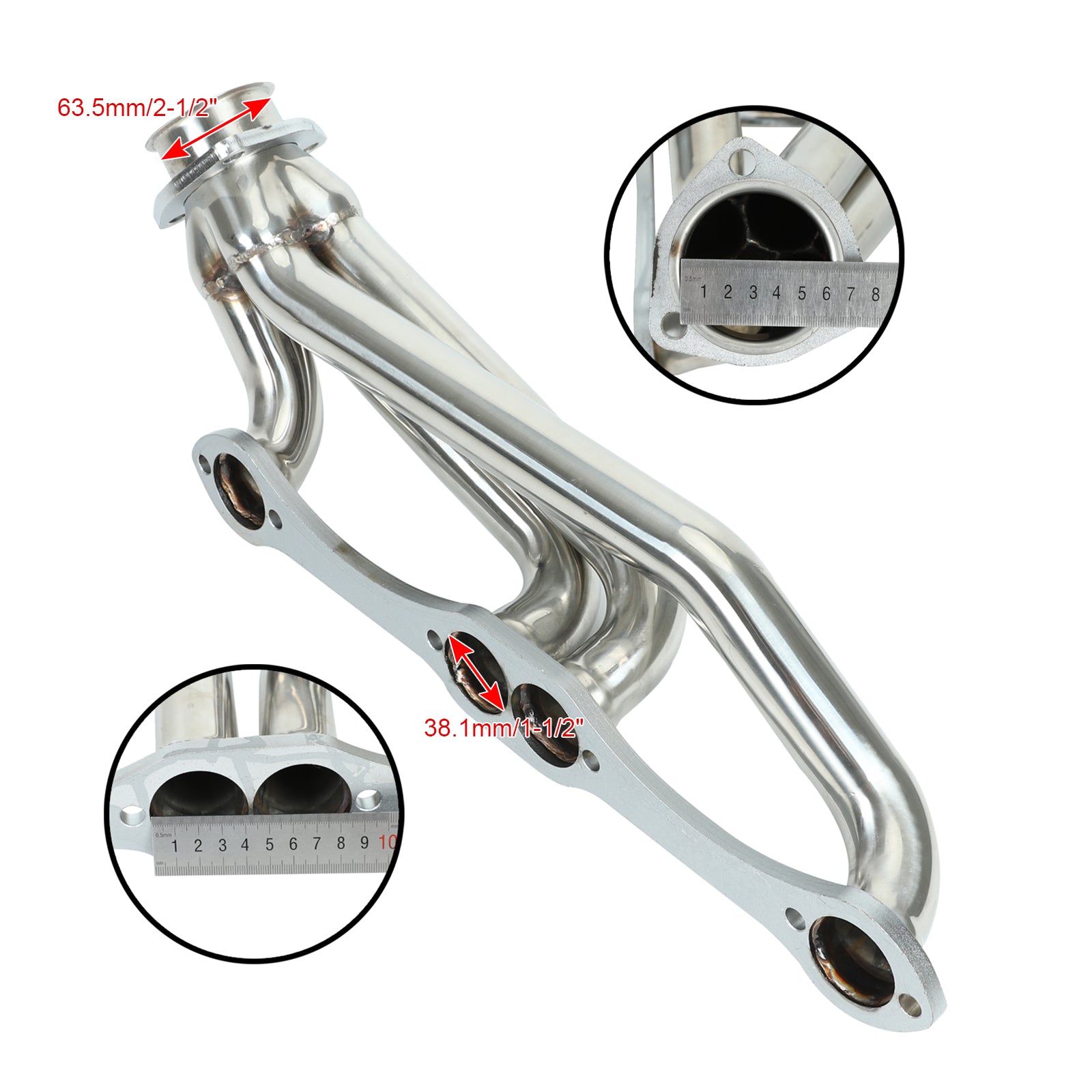 Manifold Headers Fit Chevy Blazer S10 S15 V8 Fit GMC Engine Small Block