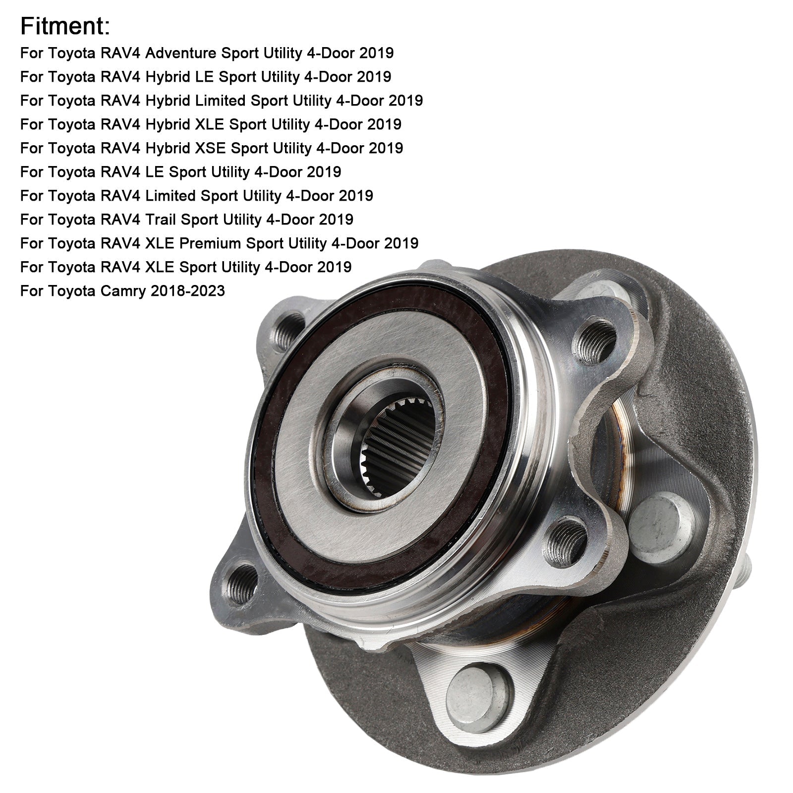 2019 Toyota RAV4 LE Sport Utility 4-Door Front Wheel Hub Bearing Unit 43550-33010