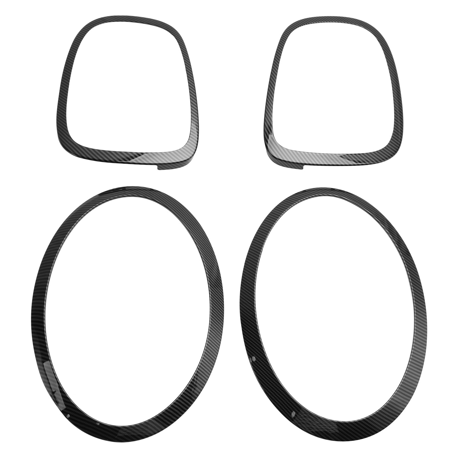 4PCS Headlight TailLight Trim Surround Bezel Ring Set For MINI F55 F56 F57