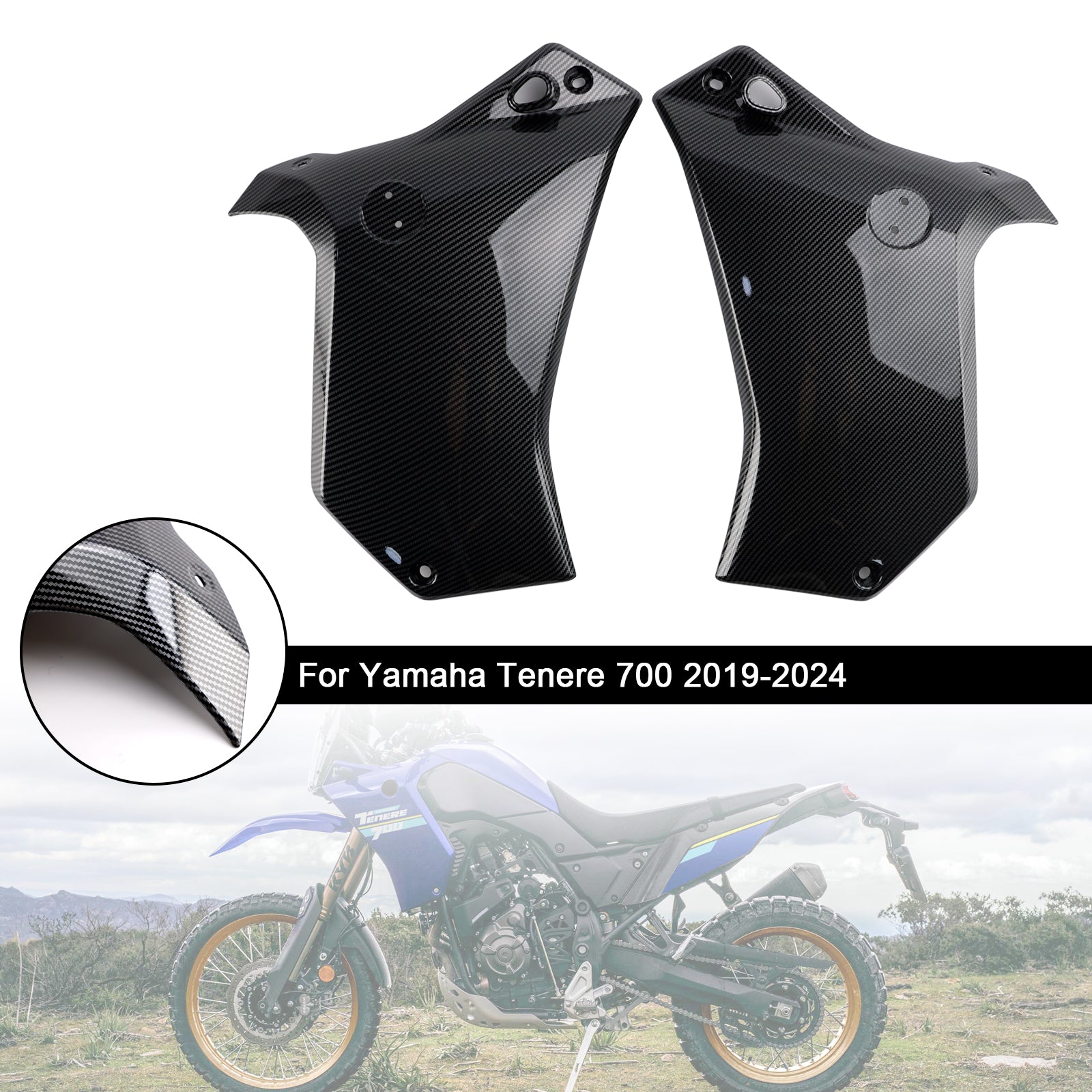 Side Frame Panel Protector Fairings Cover For Yamaha Tenere 700 2019-2024