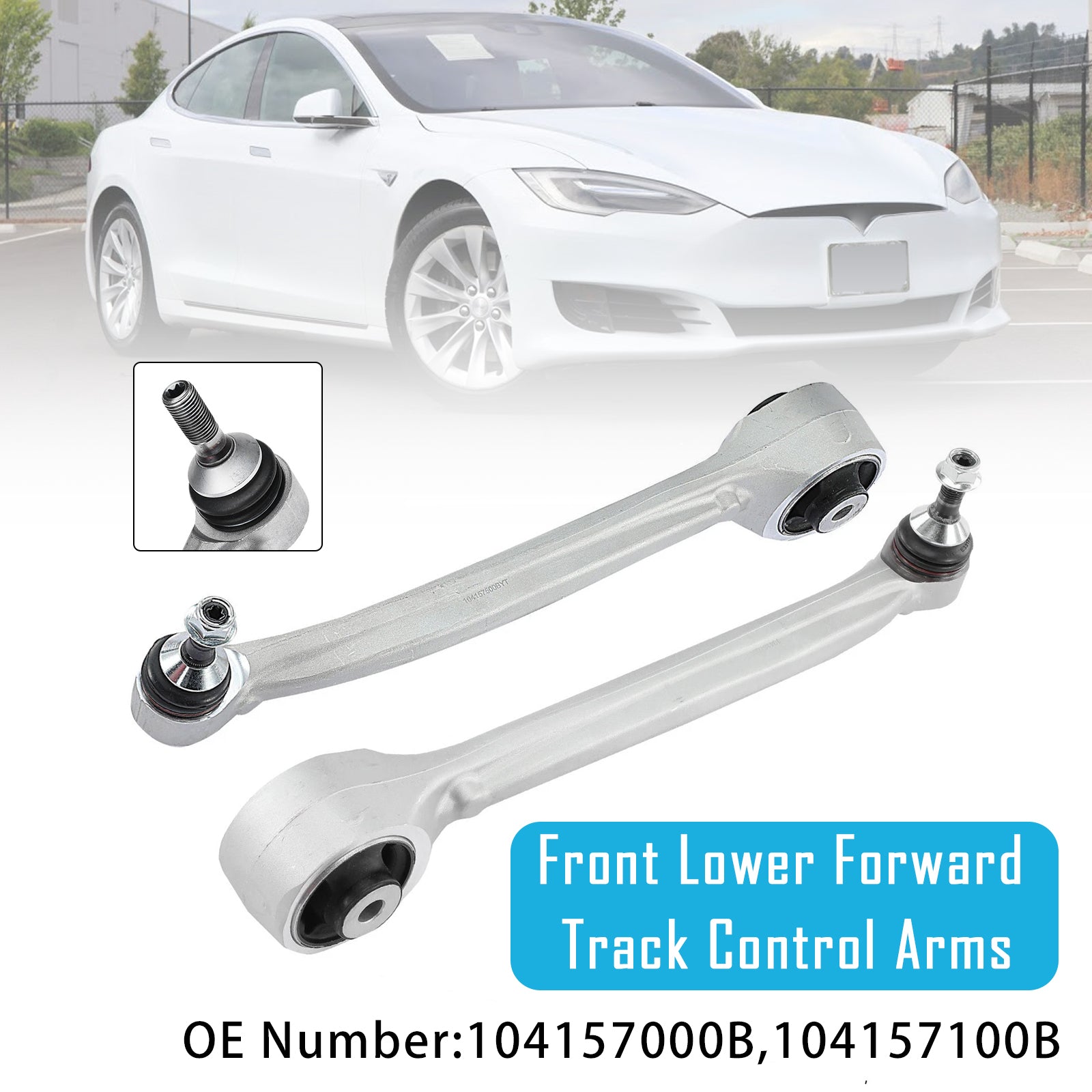 For Tesla Model X 5YJX 2016-2022 60D AWD Hatchback 104157000B 2x Front Lower Forward Track Control Arms