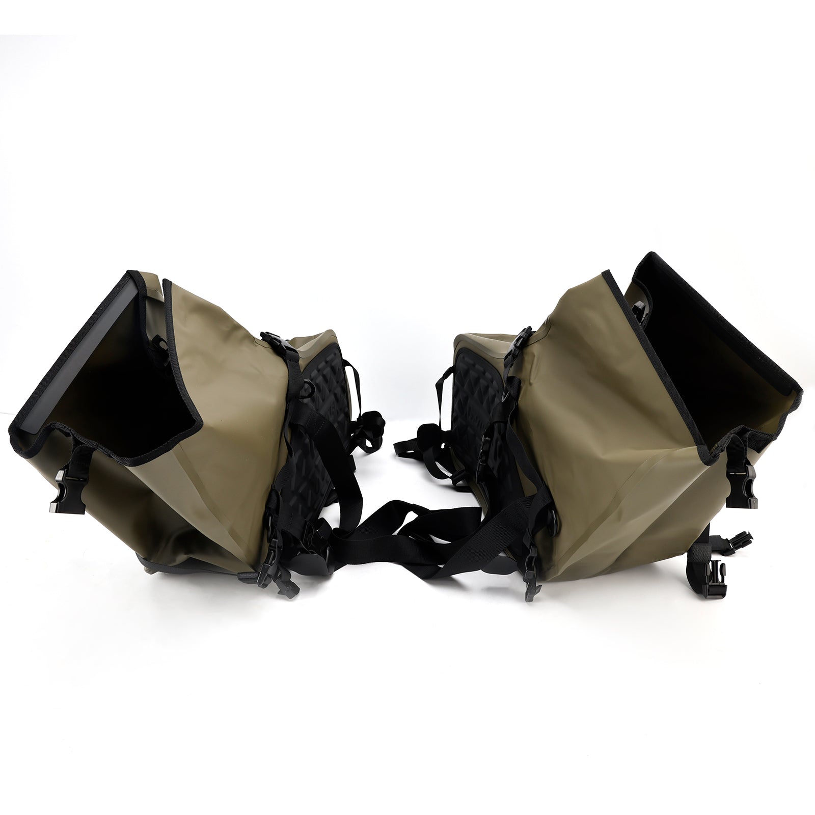 Side Tail Bag Saddlebag Color Matching Luggage 86L Green For Scooter Motorcycle