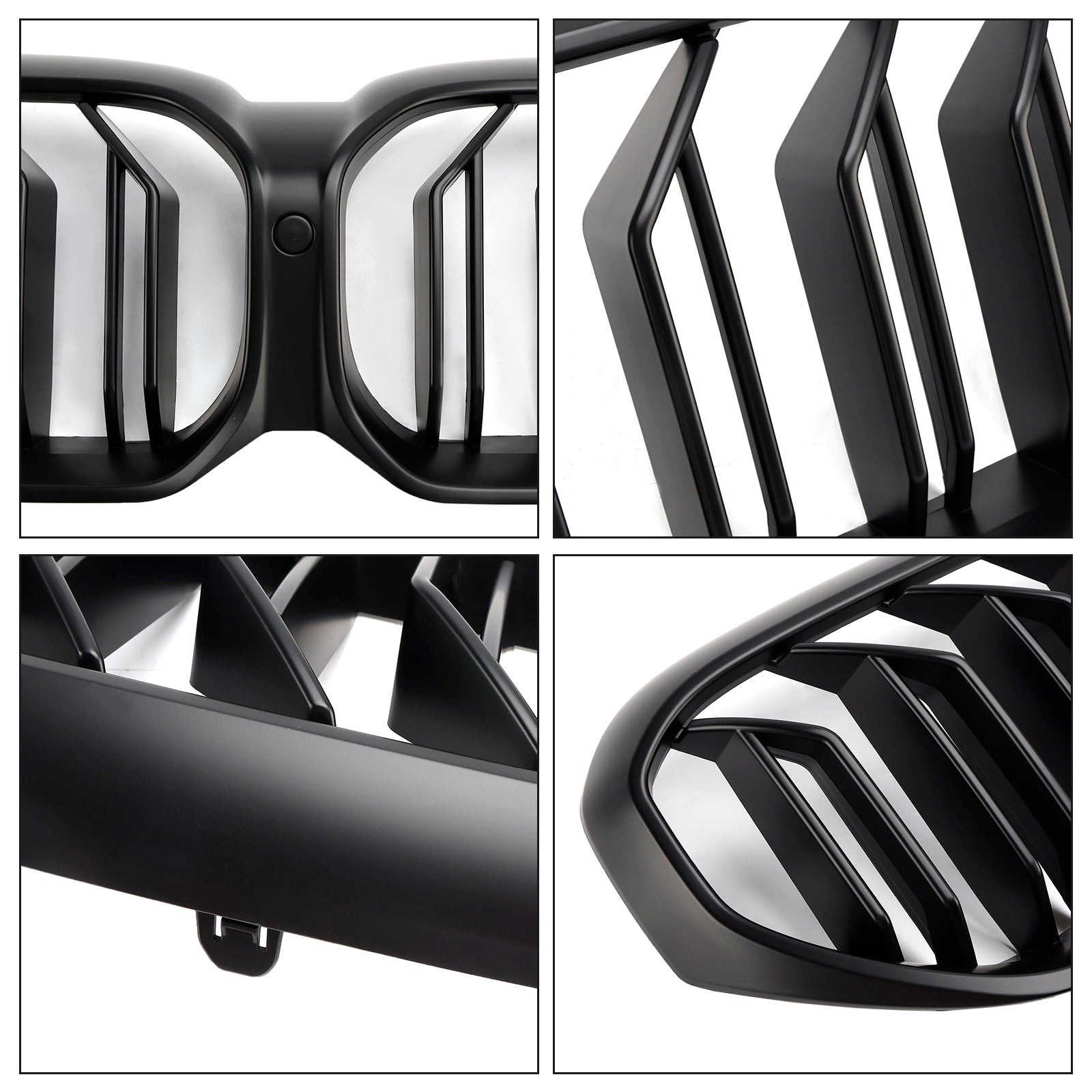 2021-2024 BMW G30 G31 LCI Matte Black Dual Slats Front Kidney Grille