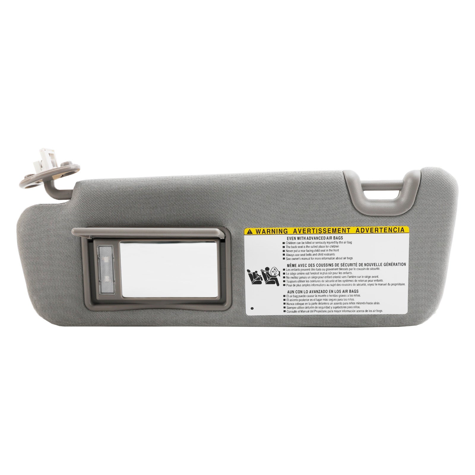 Left Sun Visor W/Vanity Light Gray 74320-0E074-B0 For Toyota Highlander 2014-19
