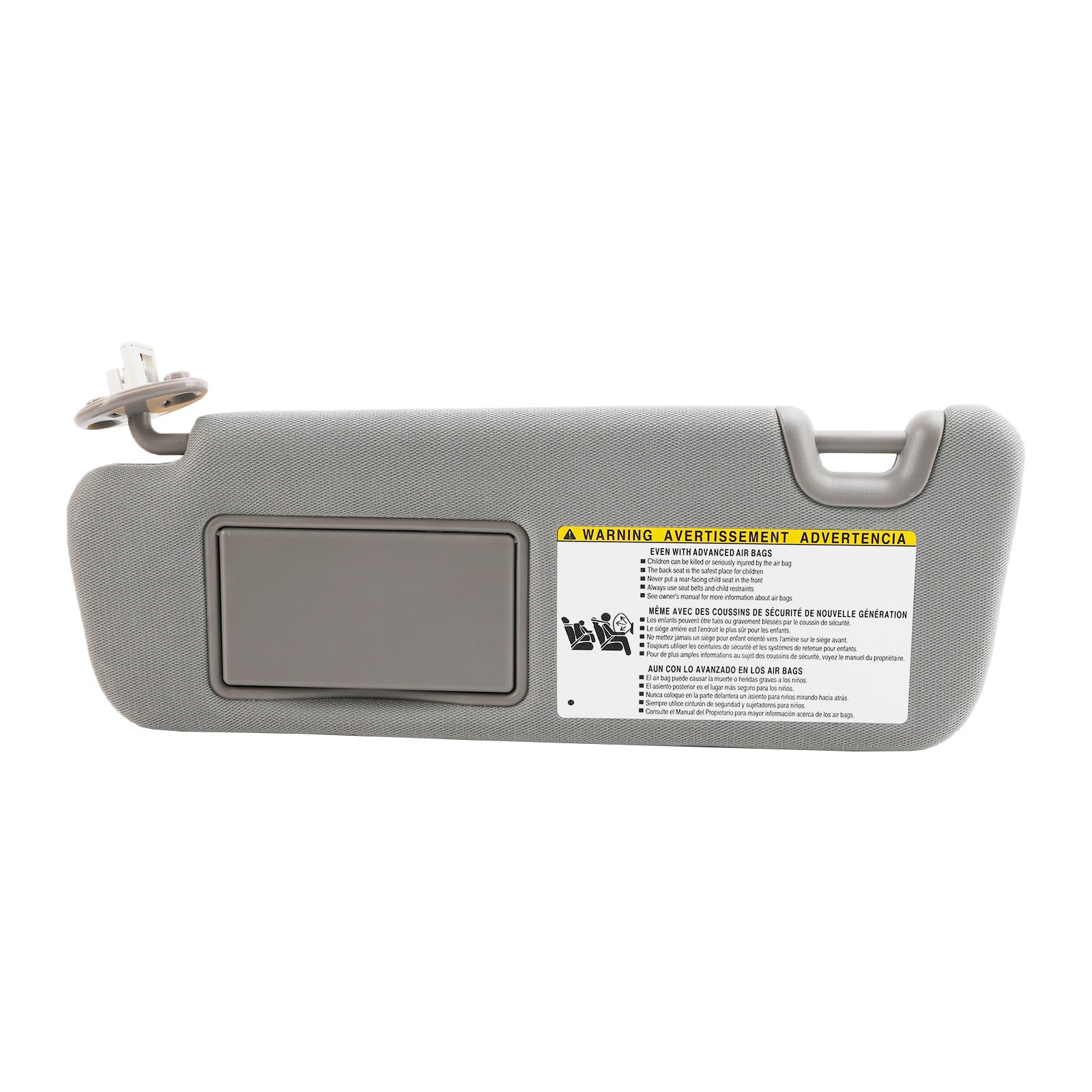 Left Sun Visor W/Vanity Light Gray 74320-0E074-B0 For Toyota Highlander 2014-19