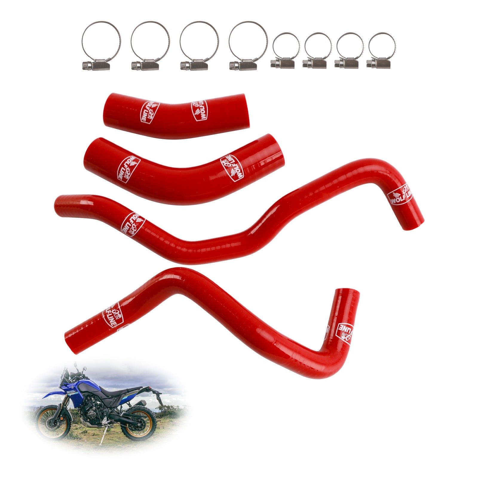 Silicone Radiator coolant Hose kit For Yamaha Tenere 700 2019-2024