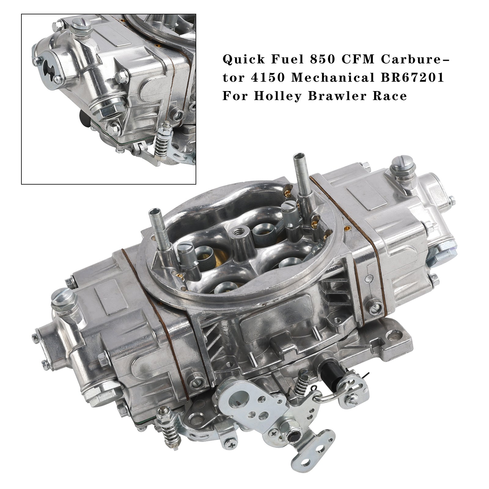 Quick Fuel 850 CFM Carburetor 4150 Mechanical BR67201 For Holley Brawler Race