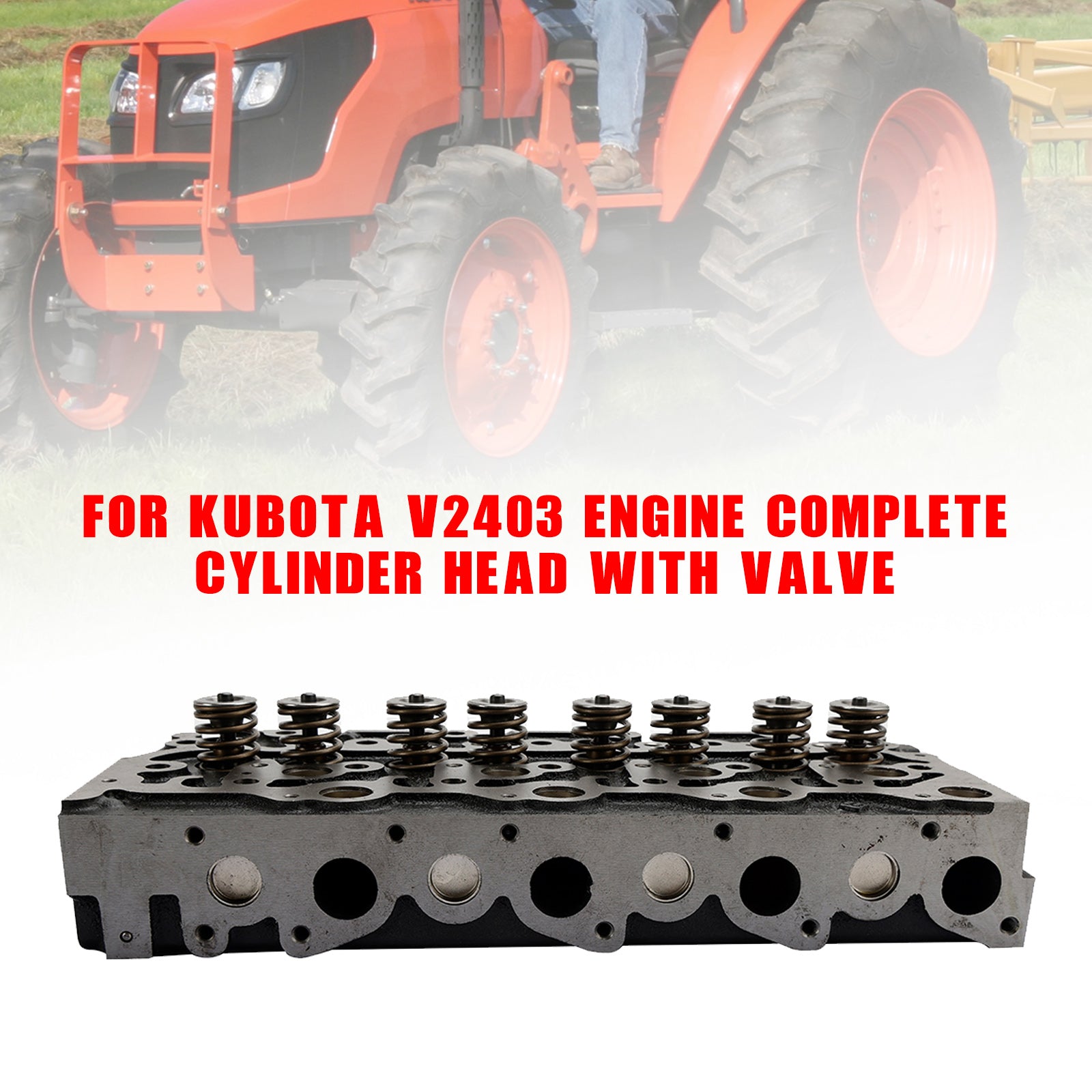 New "Complete" Cylinder Head Fits For Kubota V2403 Engine With Valves