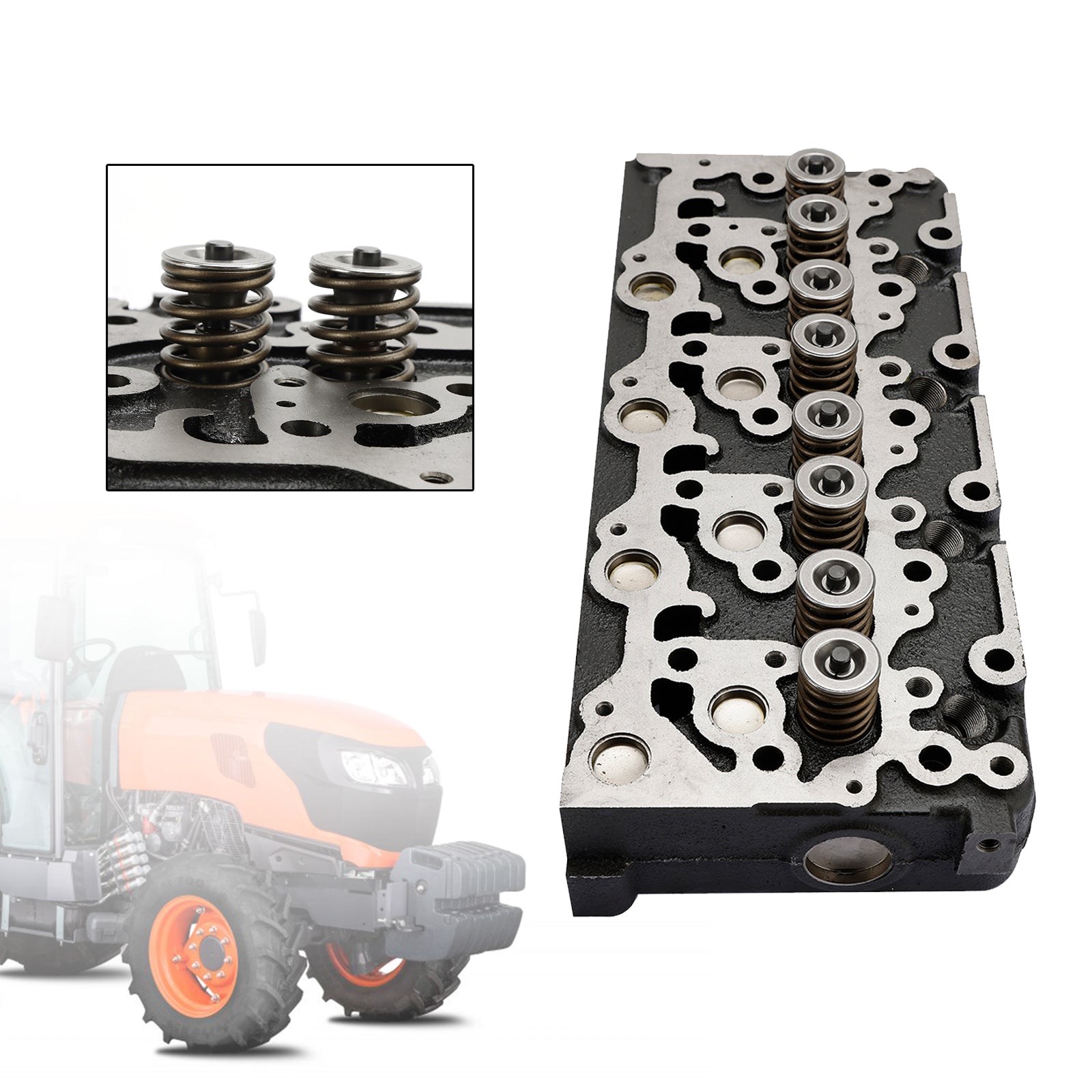 New "Complete" Cylinder Head Fits For Kubota V2403 Engine With Valves