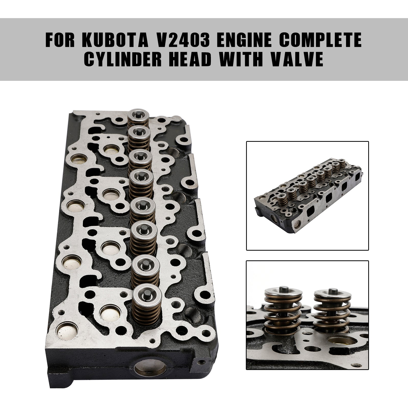 New "Complete" Cylinder Head Fits For Kubota V2403 Engine With Valves