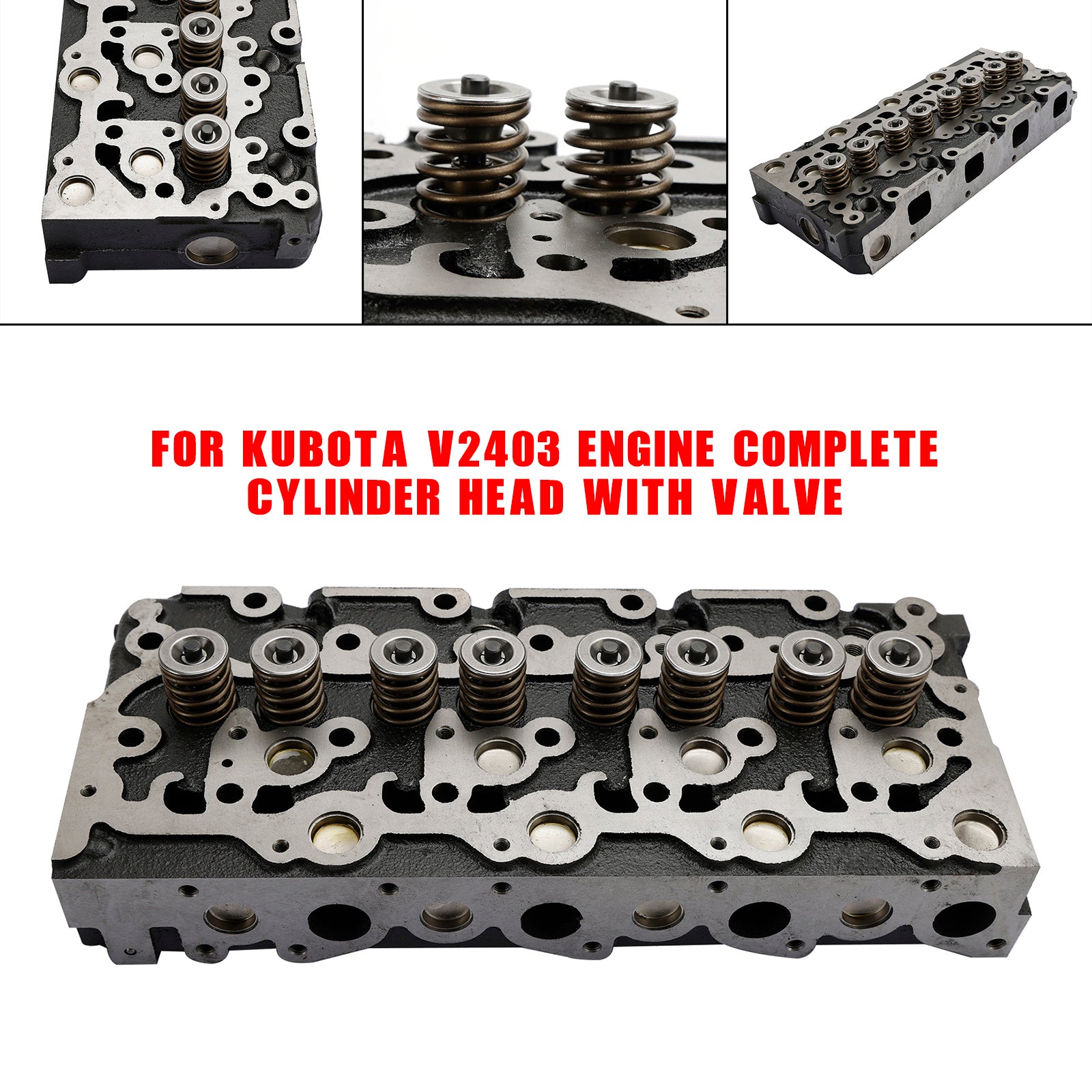New "Complete" Cylinder Head Fits For Kubota V2403 Engine With Valves