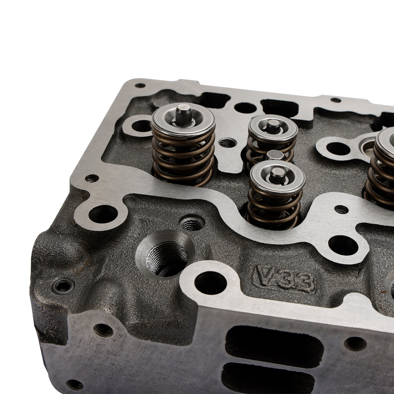 Complete Cylinder Head W/ Valve+Gasket For Kubota V3300 V3300-DI Engine 12V