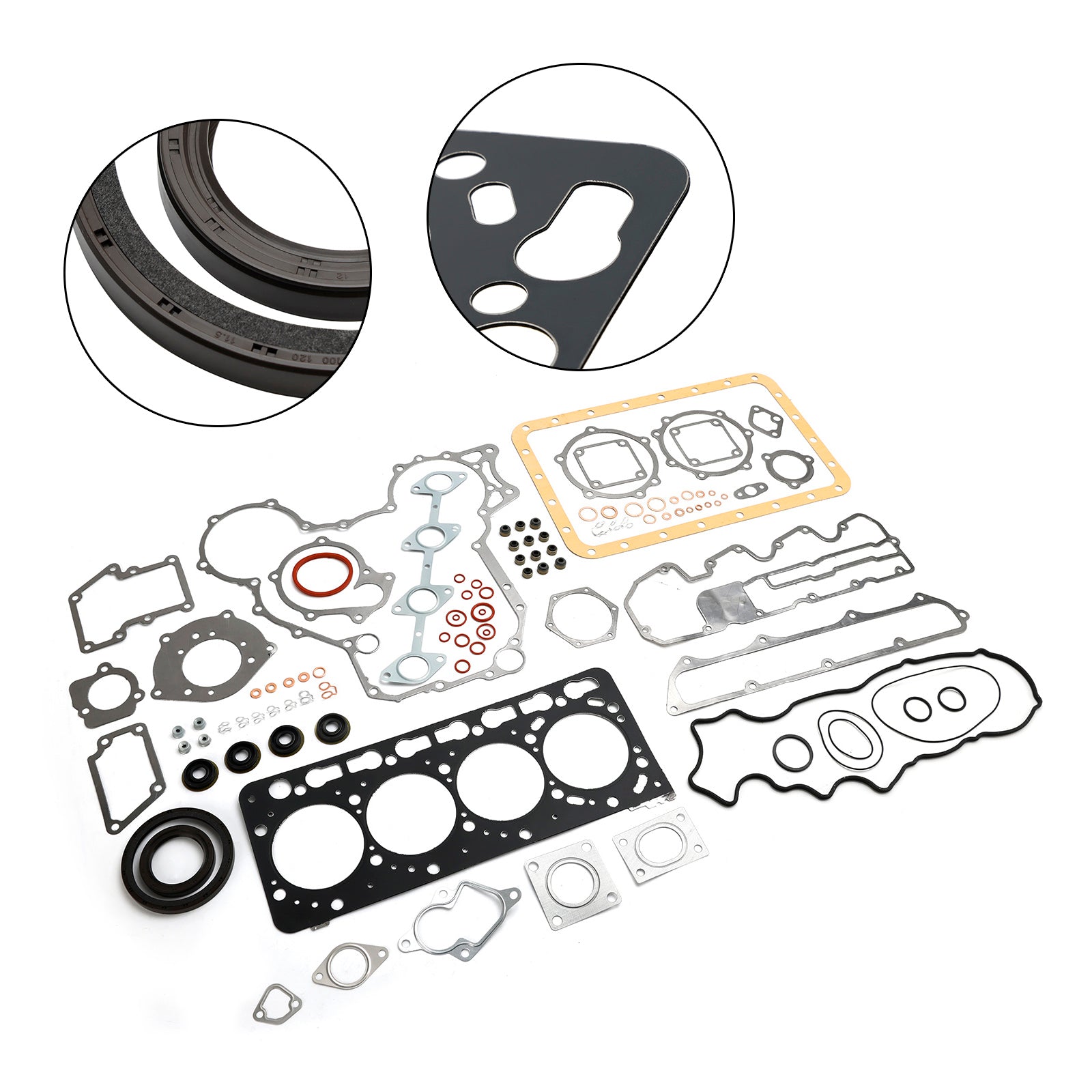 Fits For Kubota V3300 Engine Complete Cylinder Head Gasket Kit Set