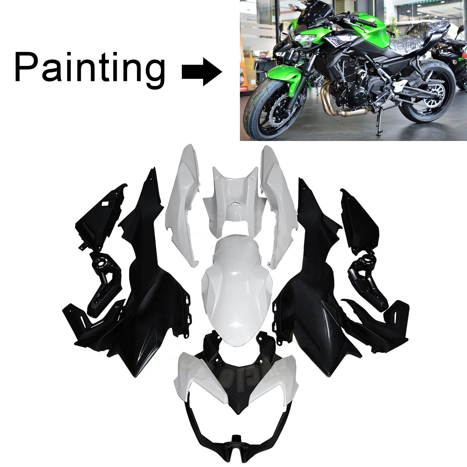 Injection Fairing Kit Bodywork Plastic ABS fit For Kawasaki Z650 2020-2023