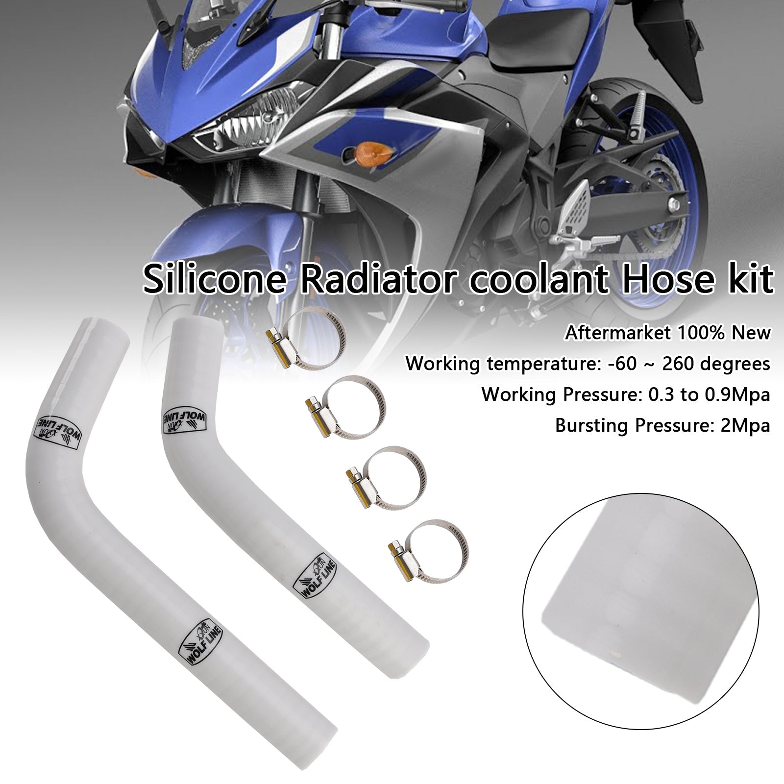 Silicone Radiator coolant Hose For Yamaha MT-03 MT-25 YZF R3 R25 2015-2024