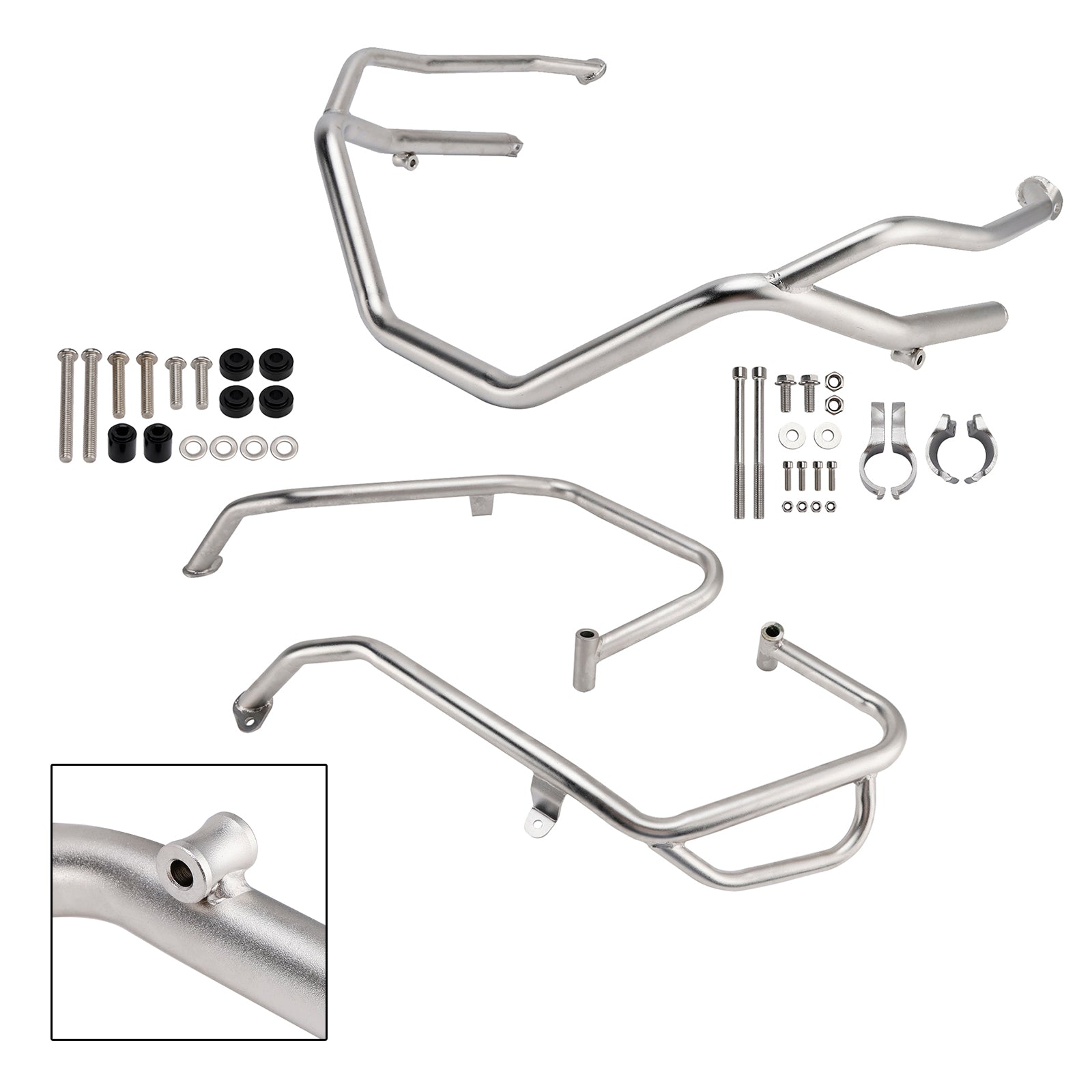 2025+ Honda X-Adv 750 Upper Lower Kit Engine Guard Frame Crash Bar Silver