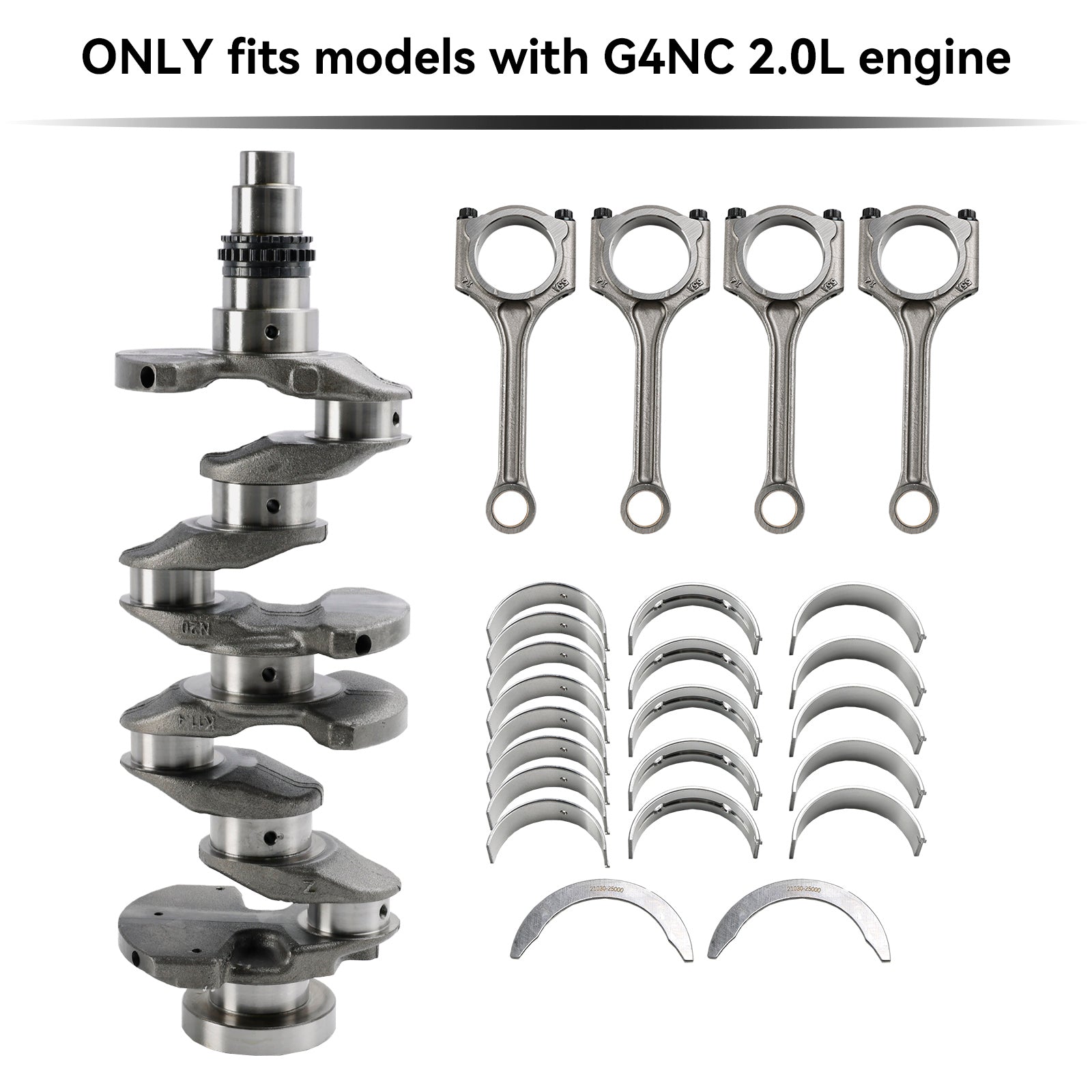 2014 Hyundai Sonata (YF) G4NC 2.0L Engine Crankshaft Conrod Main & Rod Bearing Kit