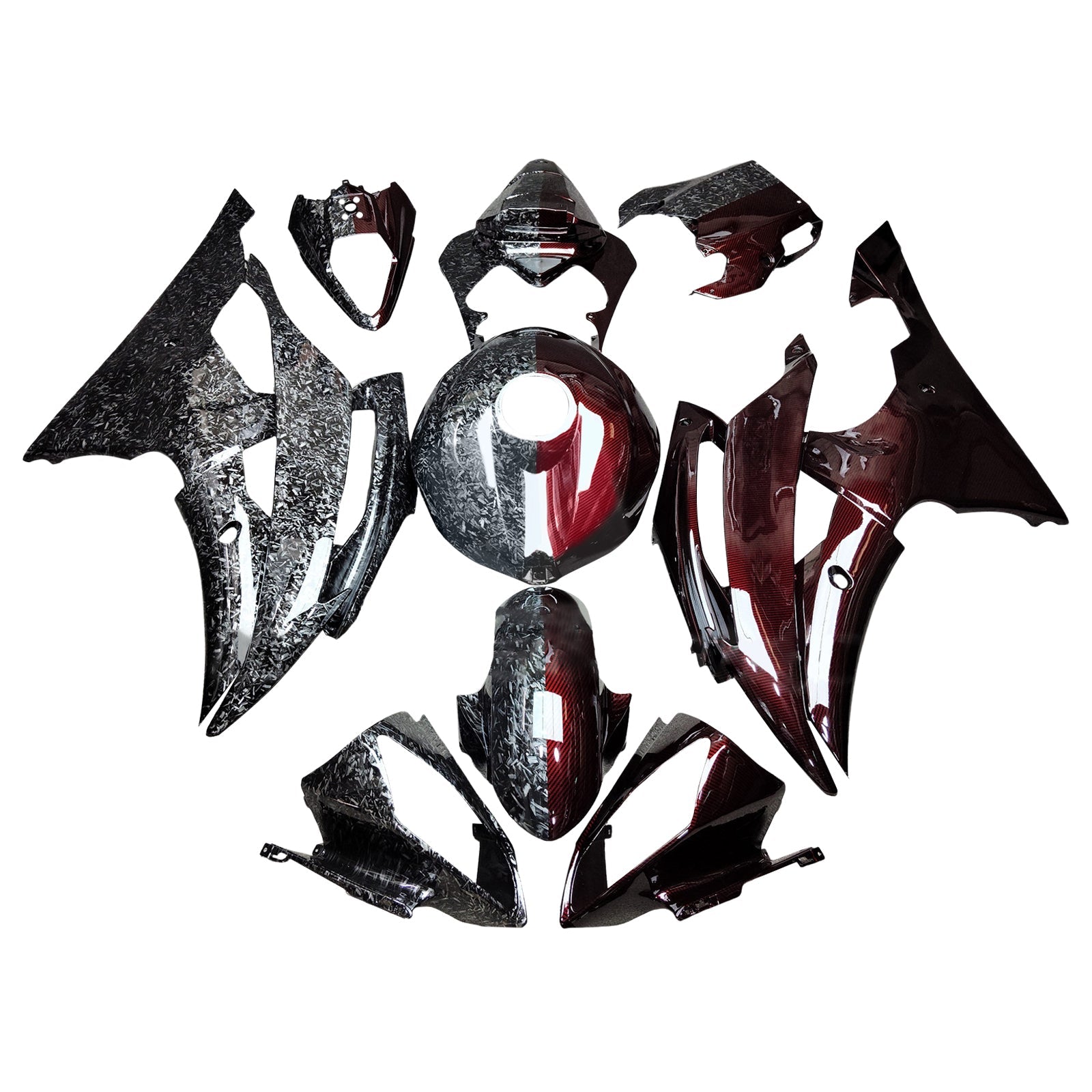 Injection Fairing Kit Bodywork Plastic ABS For Yamaha YZFR6 YZF-R6 2008-2016