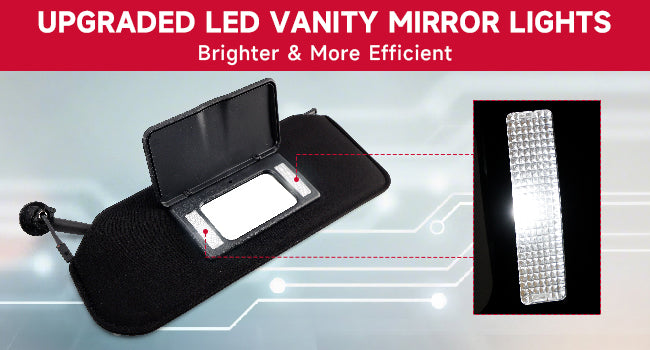 1997-2004 CORVETTE Sun Visor Vanity Mirror C5 Black SunVisors Pair Shaded