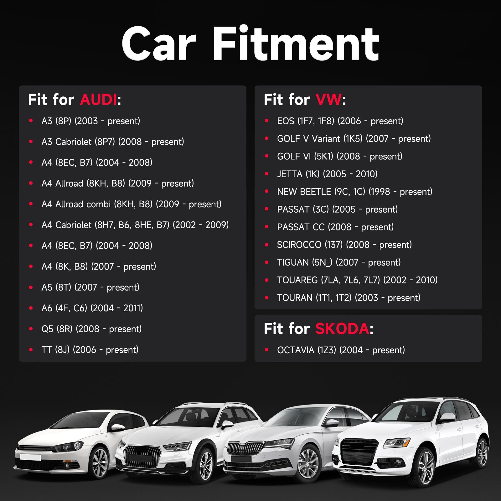 4x Red Coil Packs Set For Audi A3 A4 A5 A6 Q5 TT 06E905115 06D905115 06E905115E