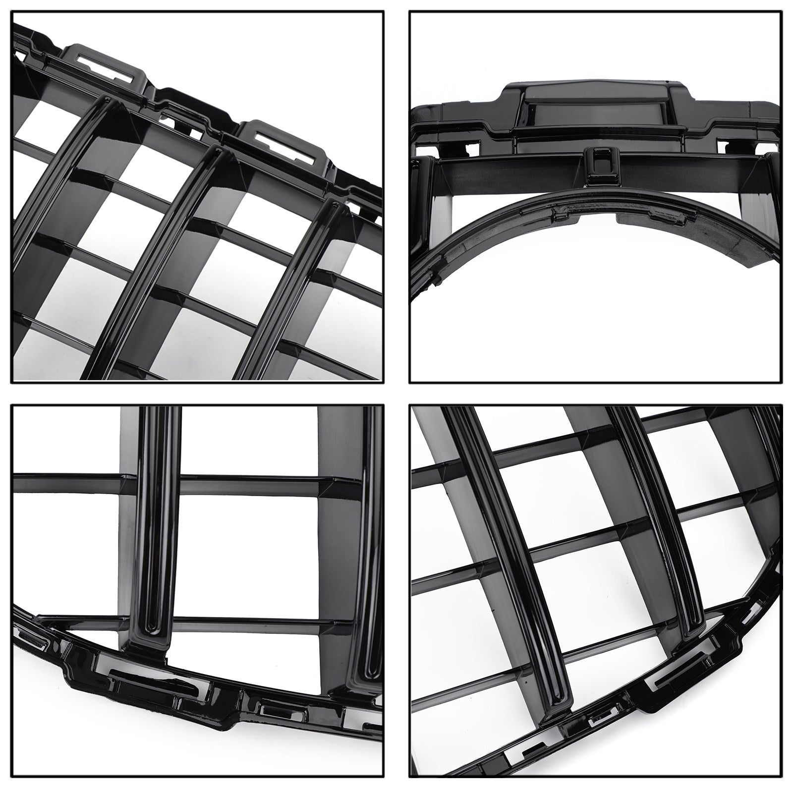 2015-2018 Mercedes Benz C-Class W205 C205 A205 C200 250 300 350 C43 GTR Style Front Bumper Grill Replacement Black Grille