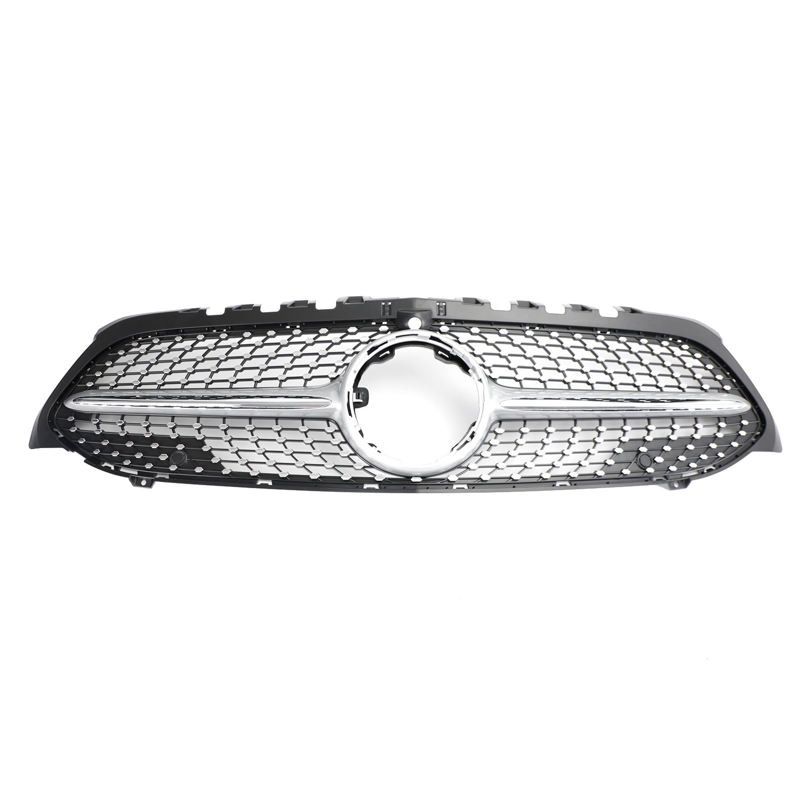 Benz A-Class W177 2019-2023 Diamond Front Bumper Grille Black/Chrome