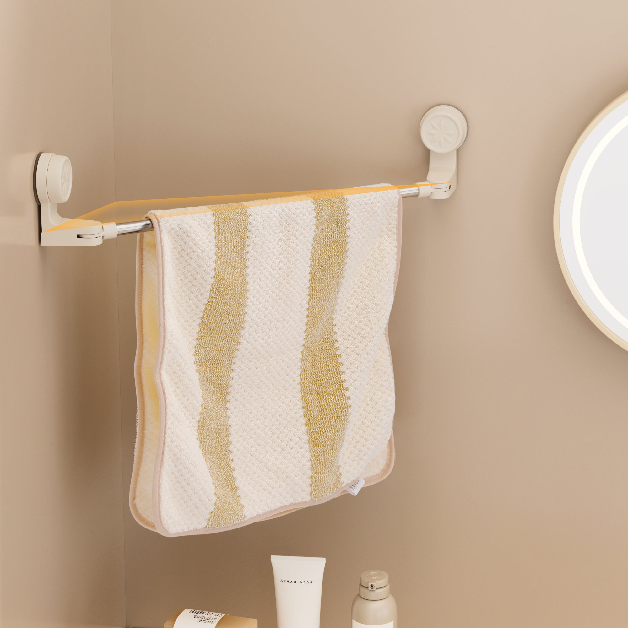 2x RV Shower Corner Storage Bar  Adjustable Stainless Steel Rod 11.8-23.6 inches