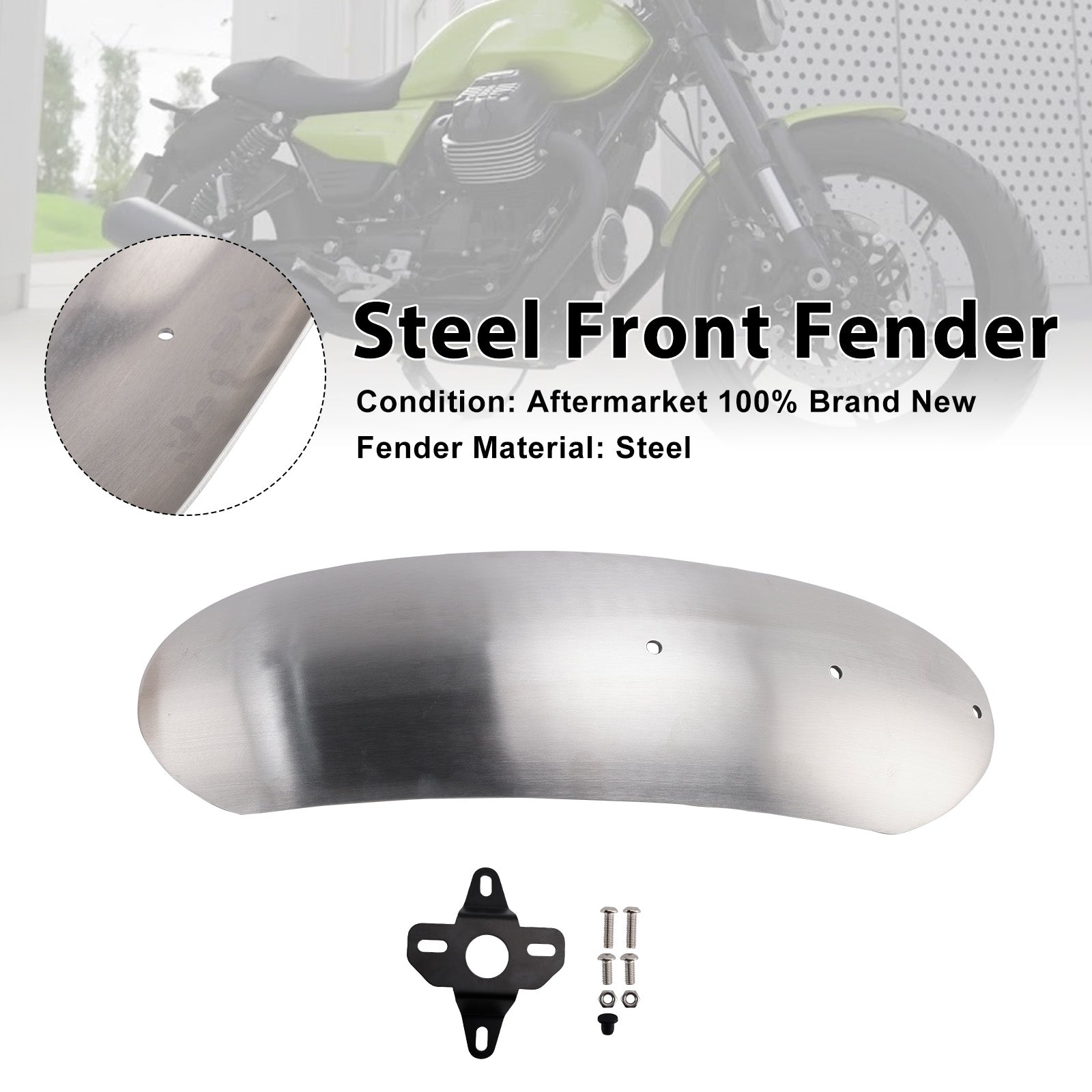 Steel Front Fender Mudguard Fit For MOTO GUZZI V7 Stone Special 2017-2025
