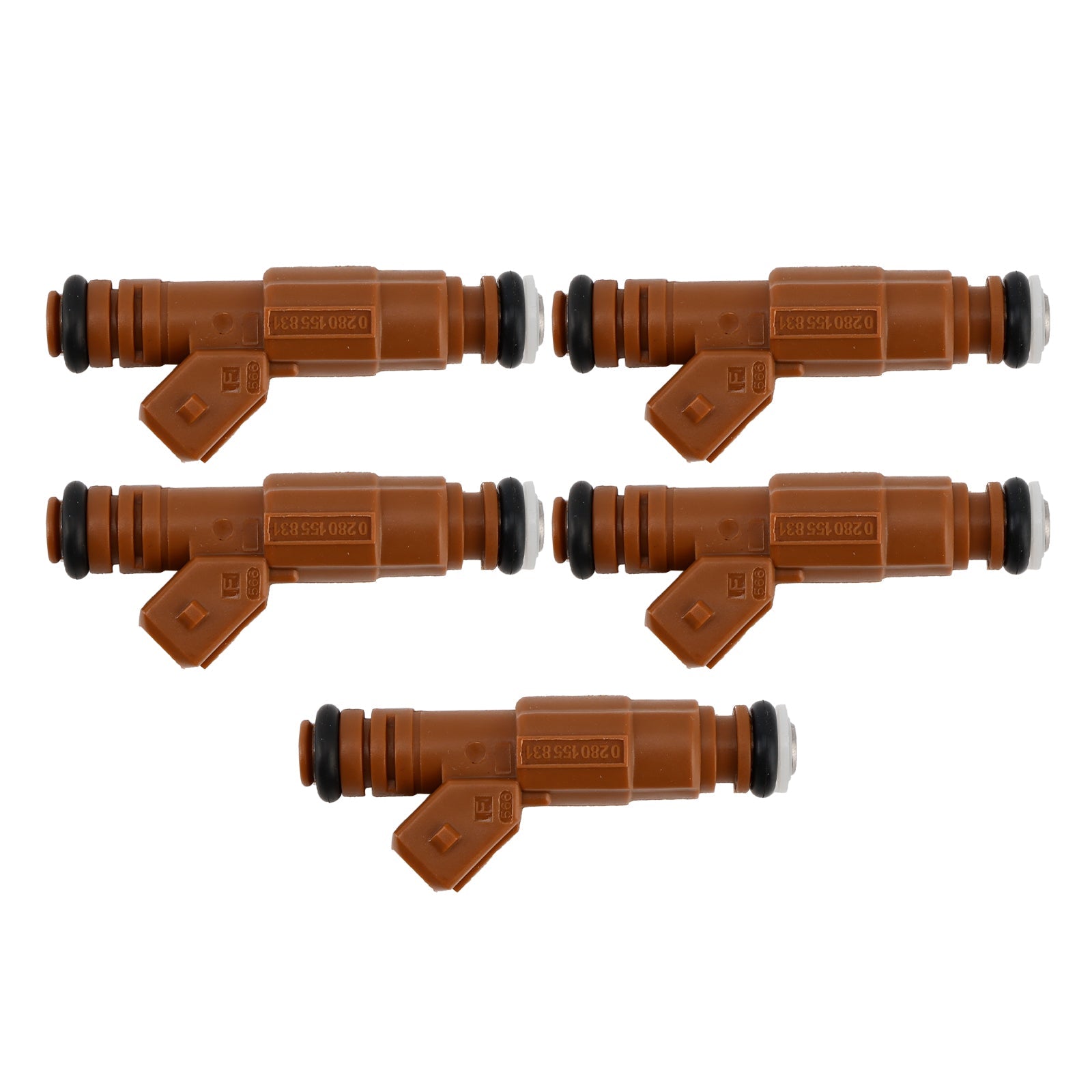 5PCS Fuel Injector 0280155831 Fit Volvo S60 S80 C70 XC90 2.4L 2.5L 1998-2009