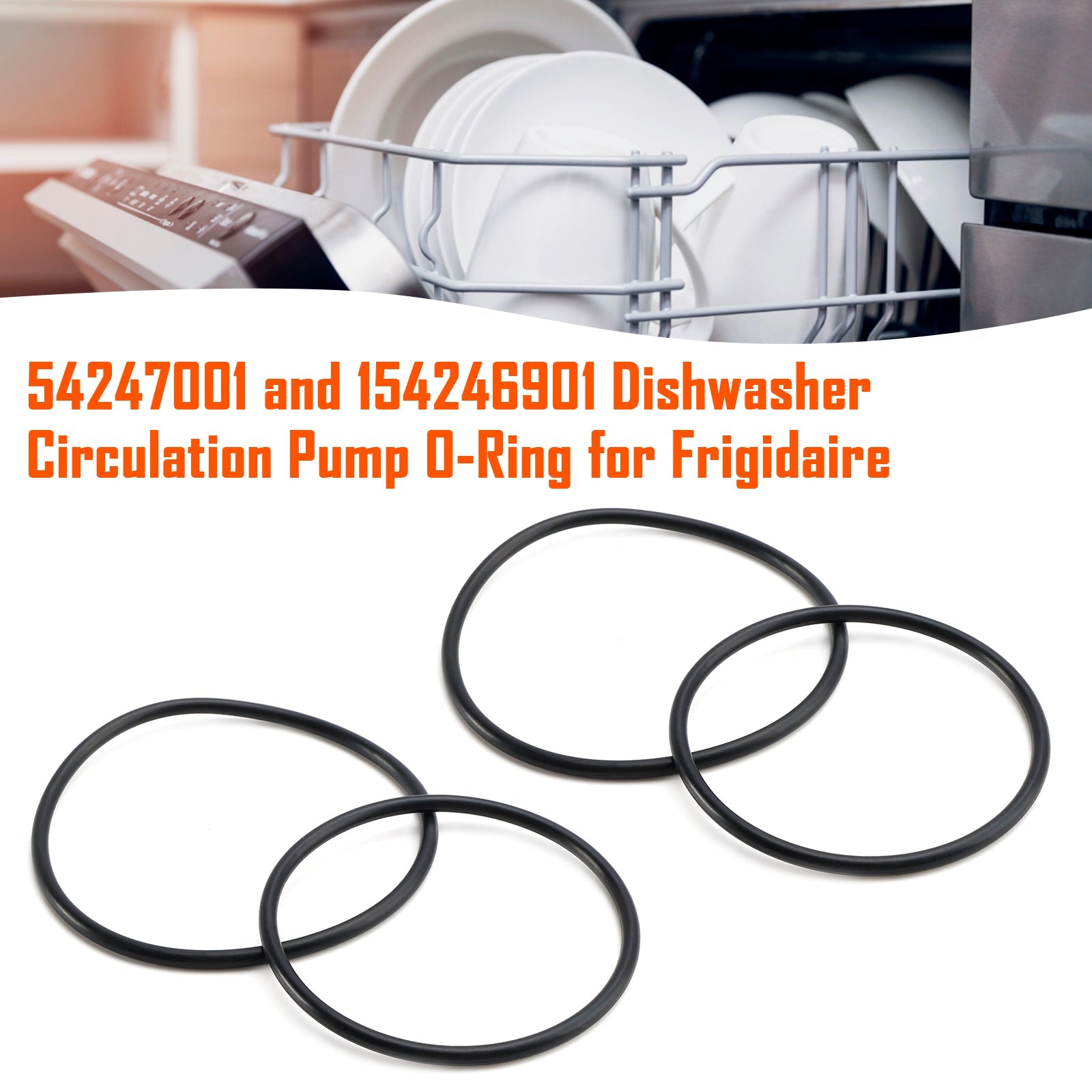 154247001 and 154246901 Dishwasher Circulation Pump O-Ring for Frigidaire
