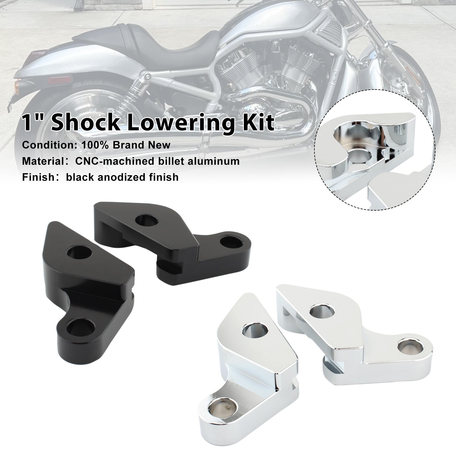 2007-2017HARLEY VRSC V-ROD  1" Shock Lowering Kit