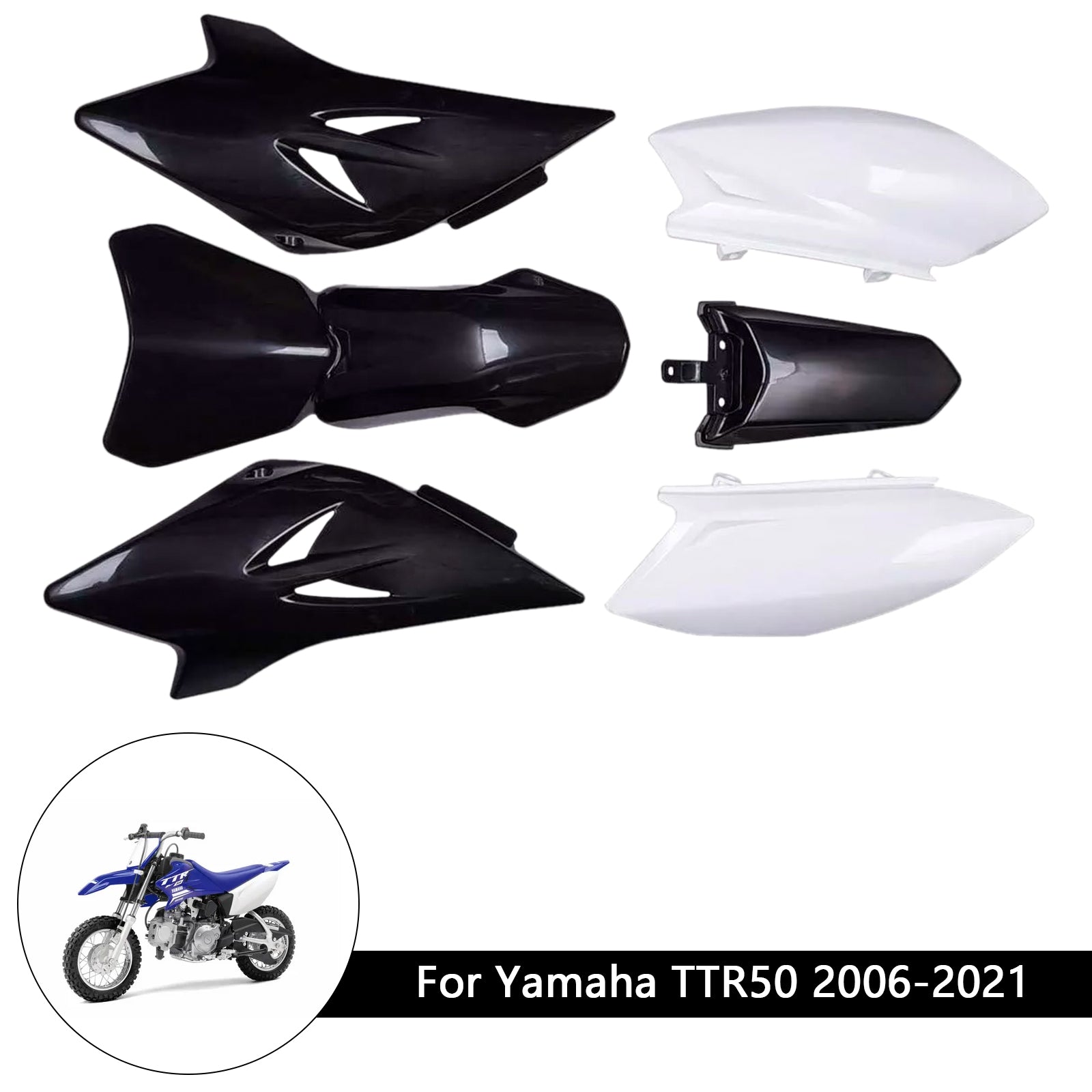 2006-2021 Yamaha TTR50 Body Plastic Kit Front Rear Fender Fairing