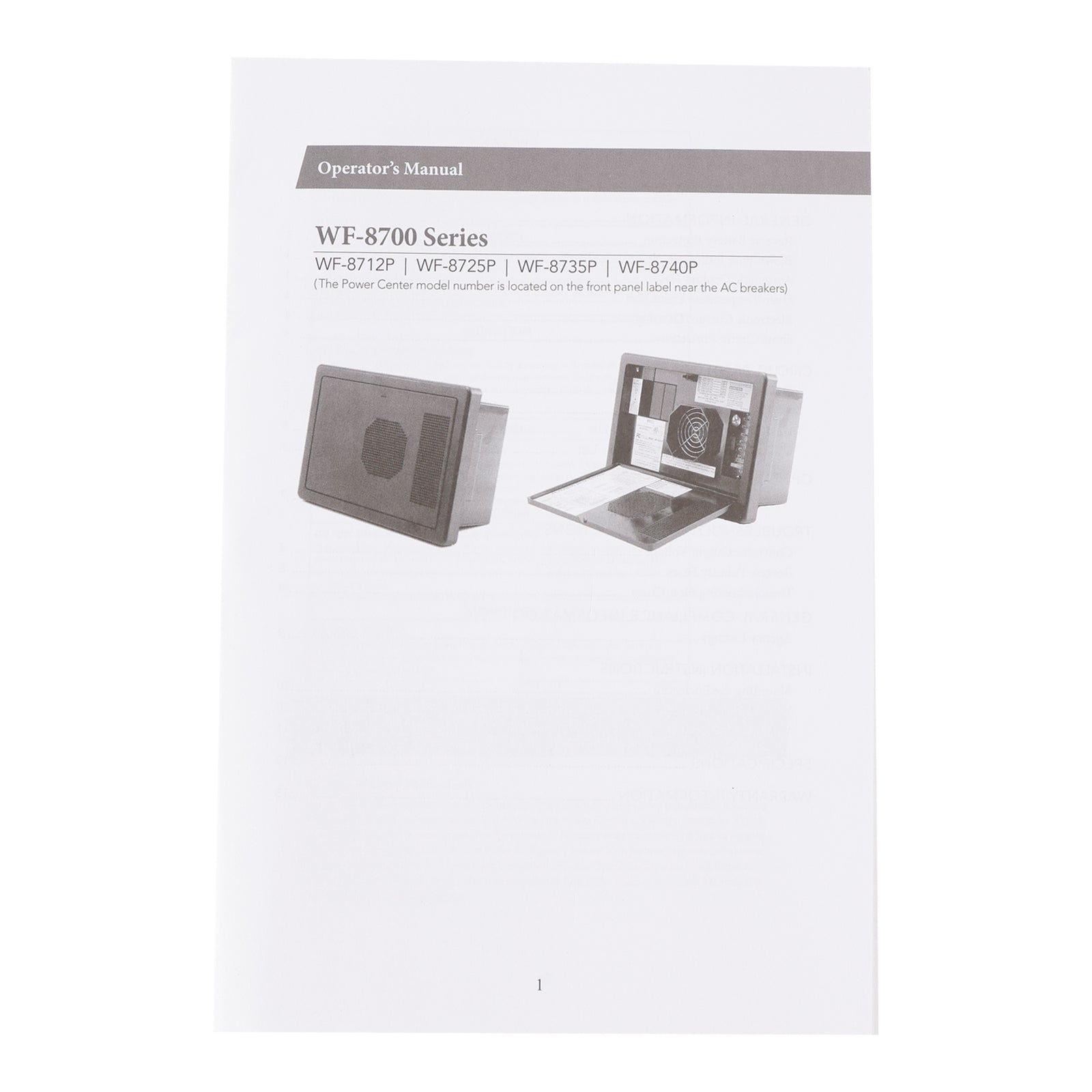 WF-8735-AD RV Converter Charger 30 Amp Power Center Support Auto Detect RV