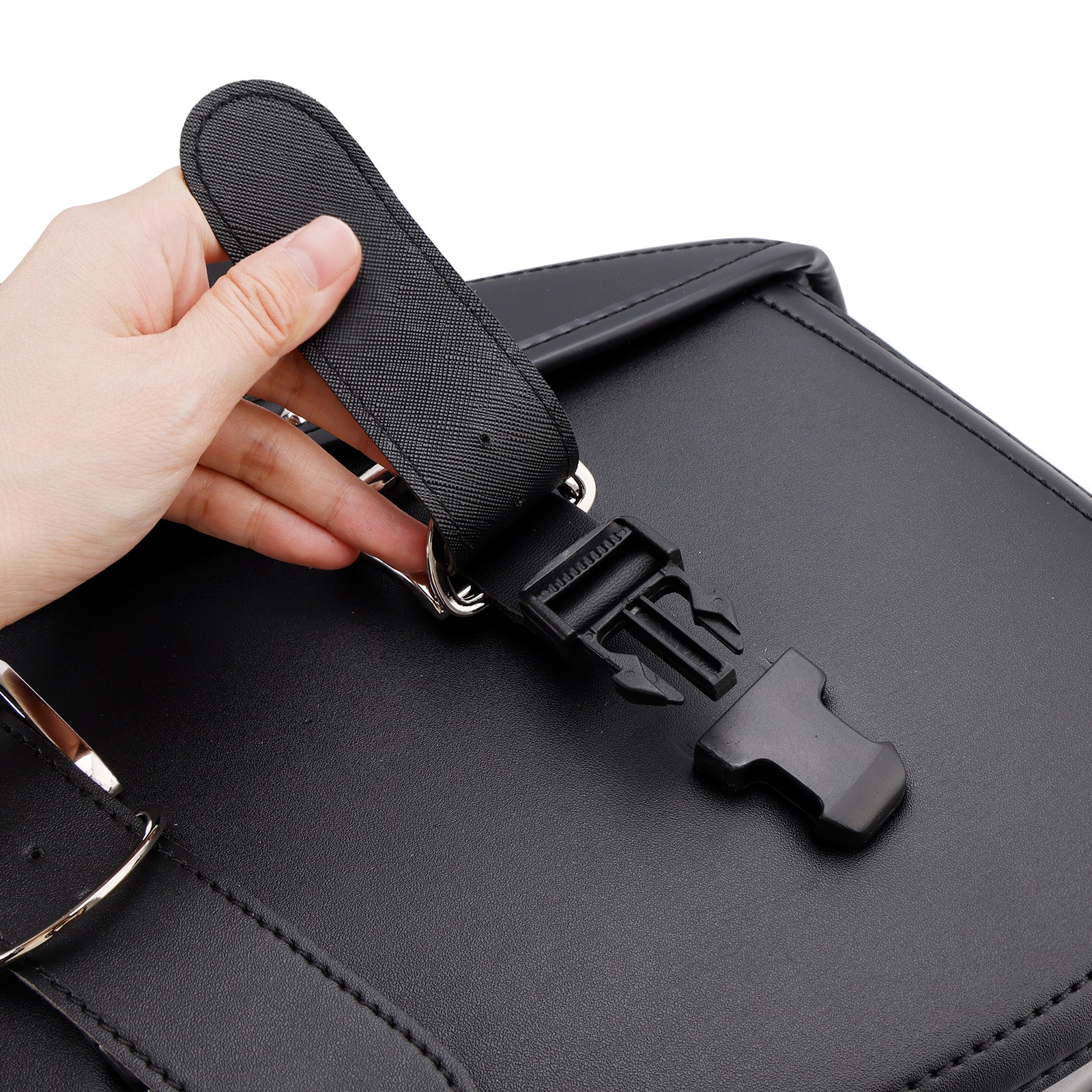 Side Tail Bag Saddlebag Color Matching Luggage Black 42L For Scooter Motorcycle