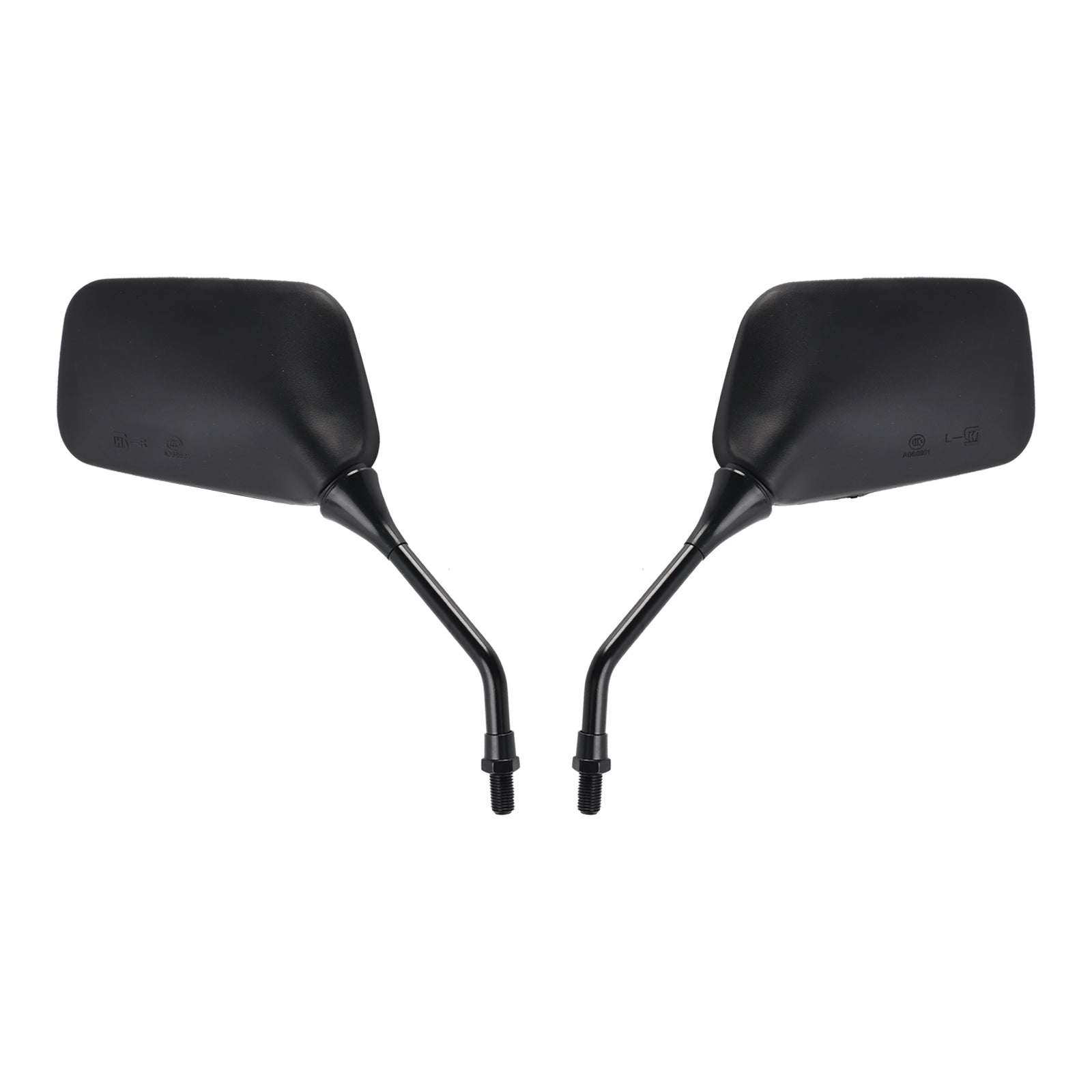 Pair Black Mirrors M10 Rearview Mirrors For Kawasaki KLR250 KLR600 KLR650