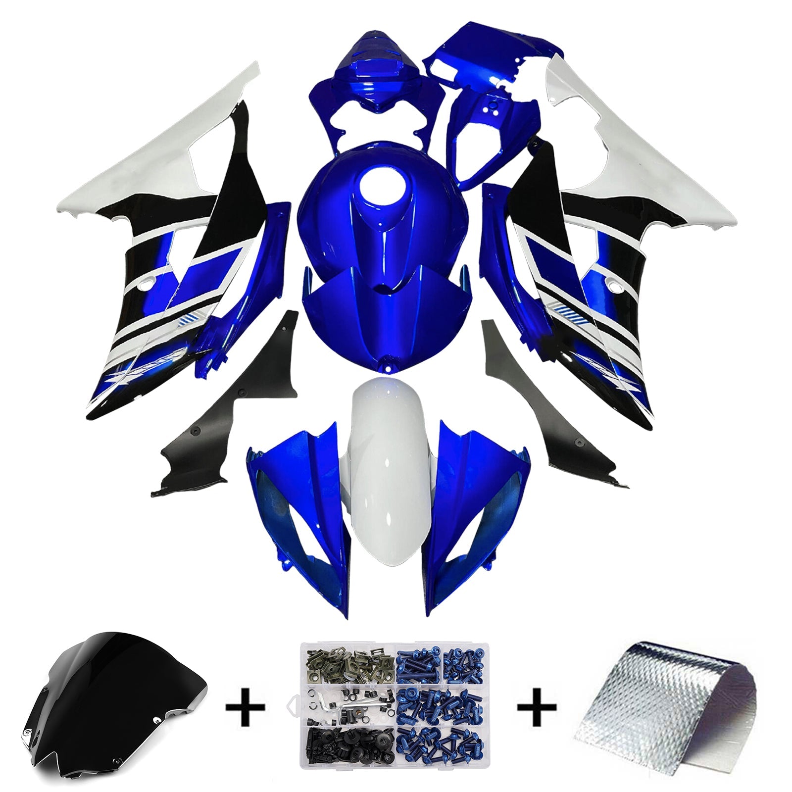 Injection Fairing Kit Bodywork Plastic ABS For Yamaha YZFR6 YZF-R6 2008-2016