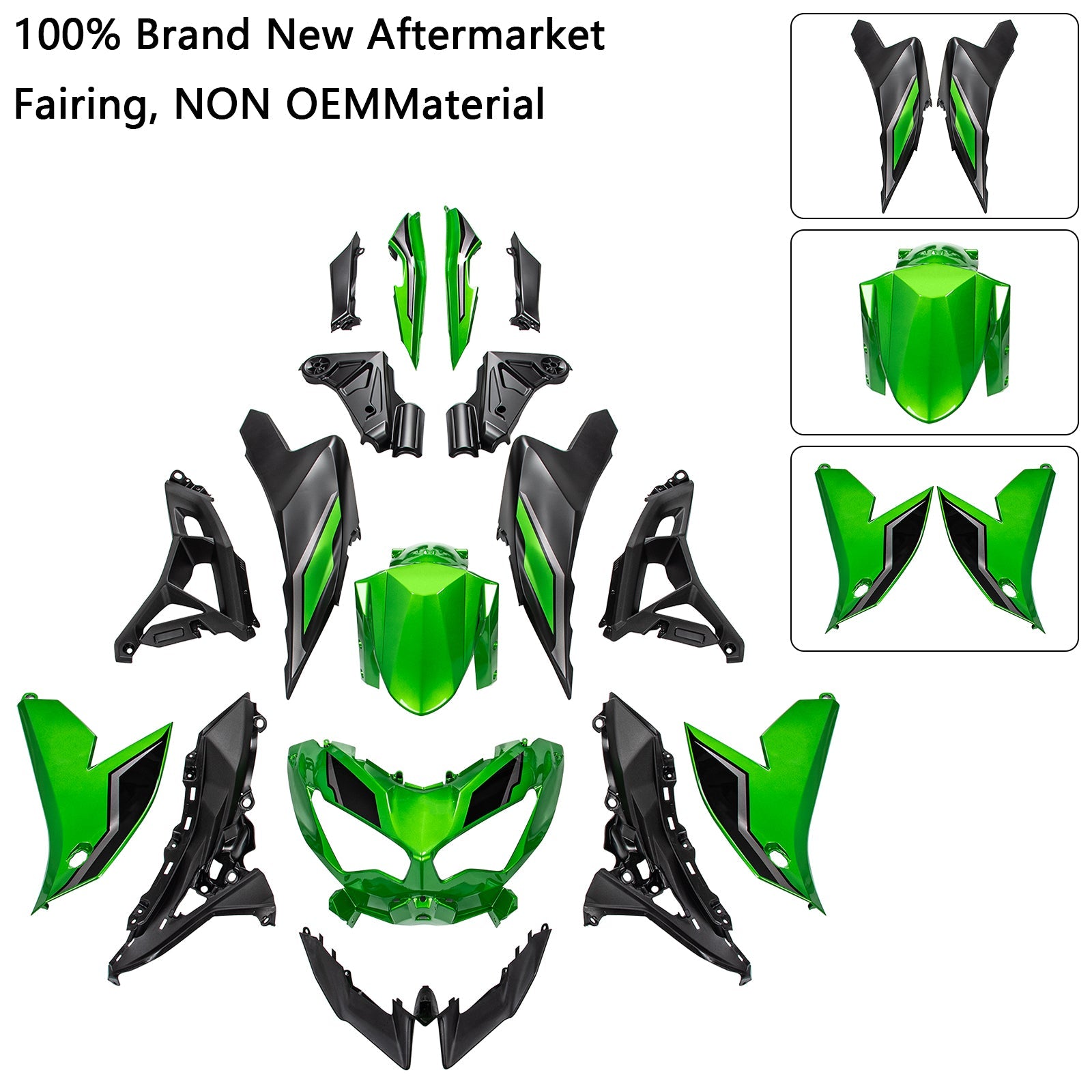 Injection ABS Bodywork Fairing Kit For Kawasaki VERSYS 650 KLE 2022-2024 02#