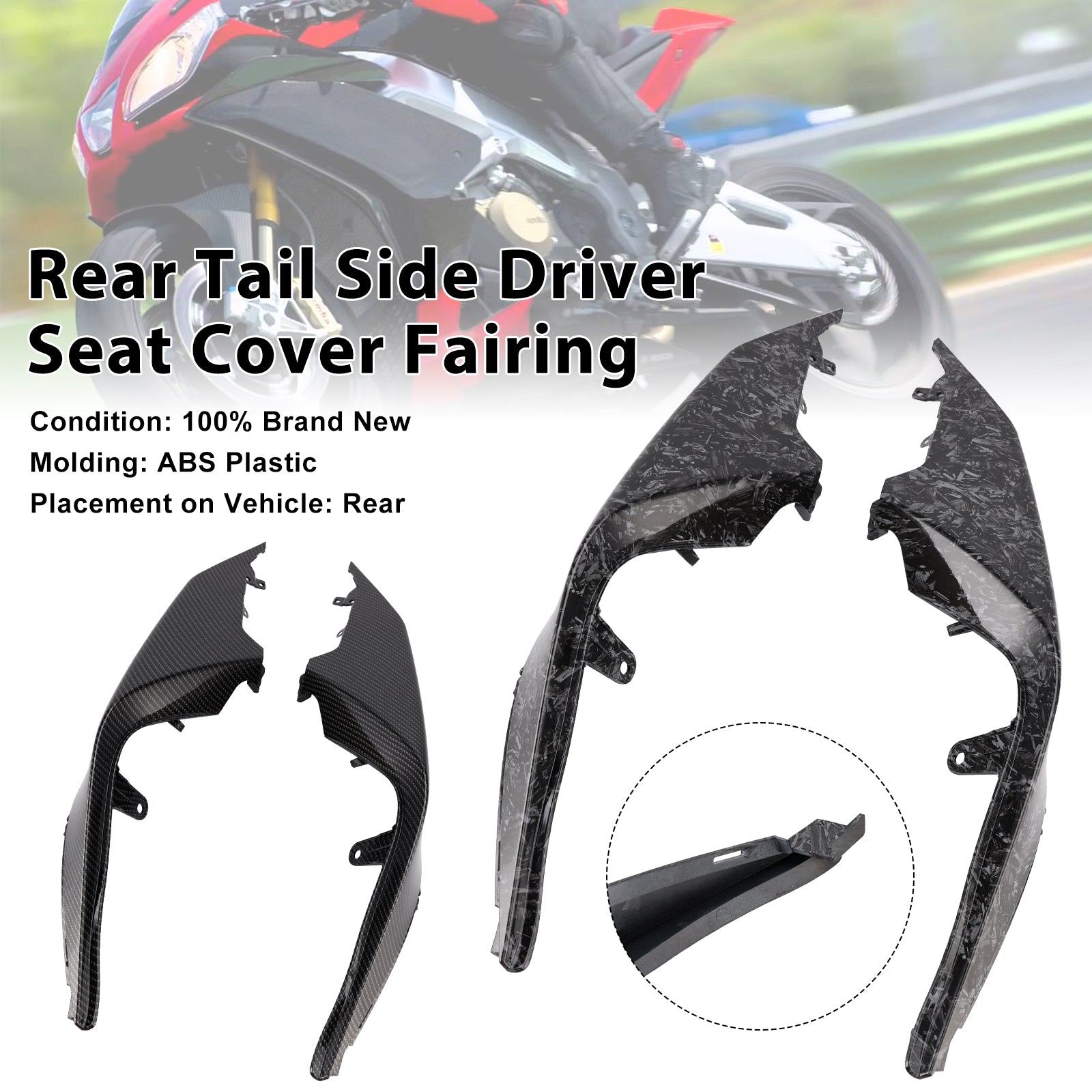 2021-2024 Aprilia RSV4 Rear Tail Side Driver Seat Cover Fairing