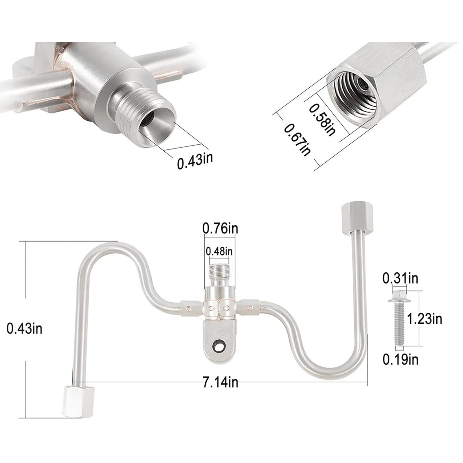 12677002 Injector Fuel Rail Crossover Tube For Chevrolet GMC Cadillac 2014-2021