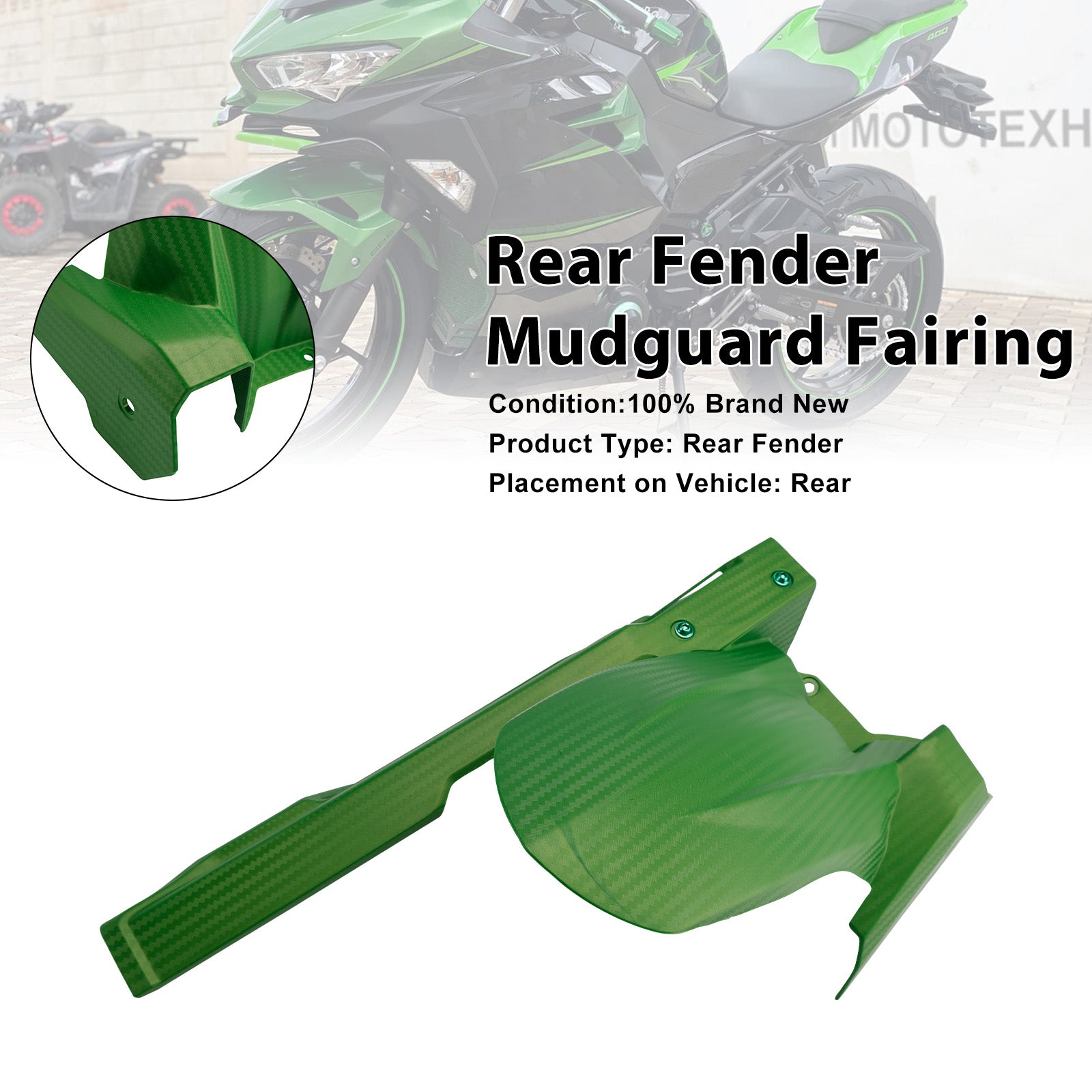 Rear Fender Fairing For Kawasaki Ninja 400 Z400 Ninja 500 Z500 2018+