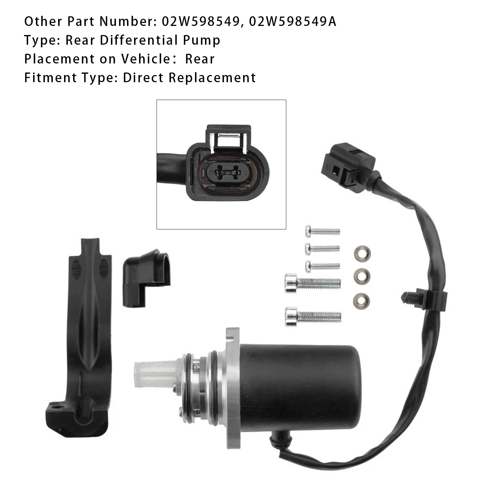 2004-2009 VW Multivan Rear Differential Pump 02W598549 02W598549A