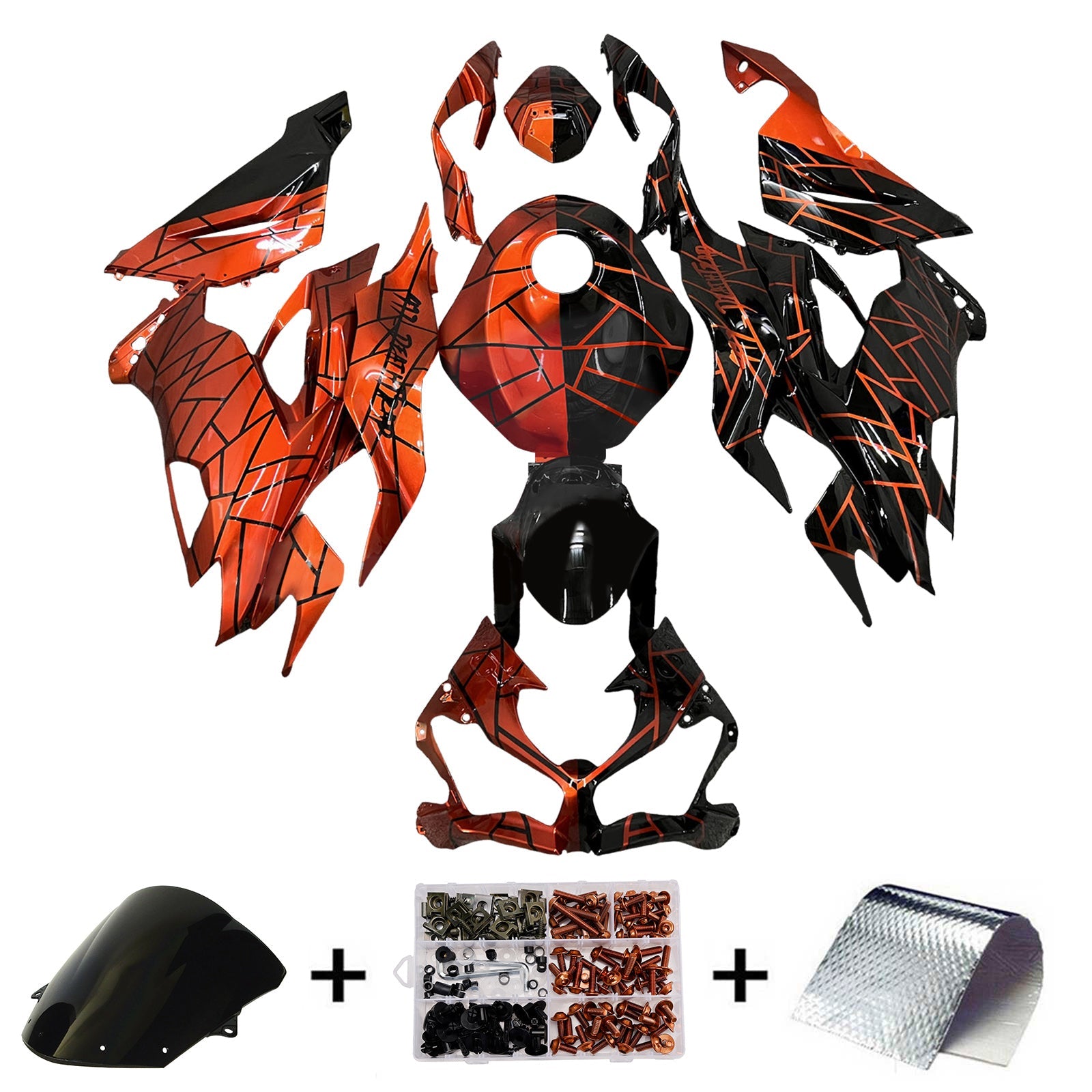 Injection Fairing Kit Bodywork Plastic ABS fit For Kawasaki ZX6R 2019-2023