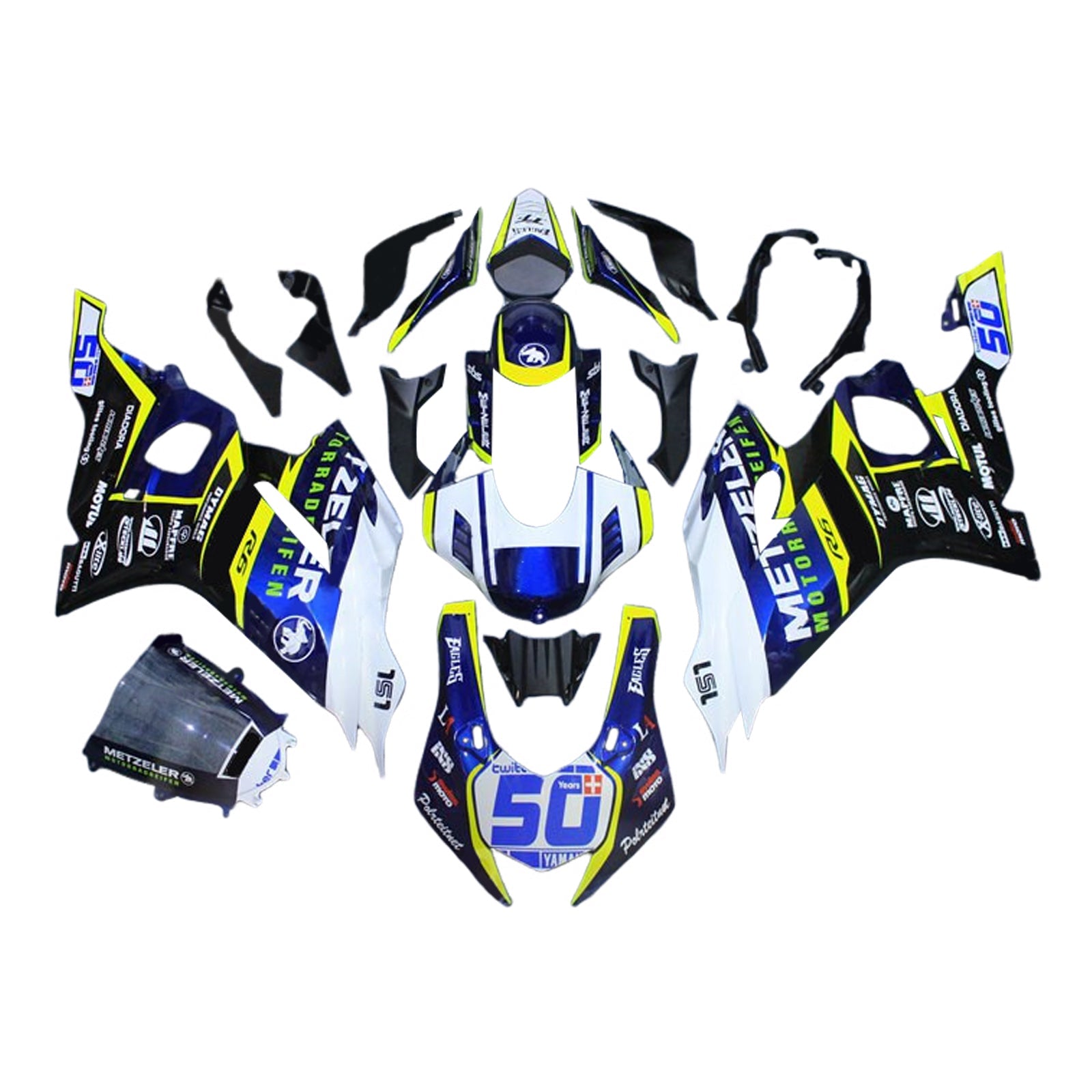 Yamaha YZF-R6 2017-2023 Fairing Kit Bodywork Plastic ABS