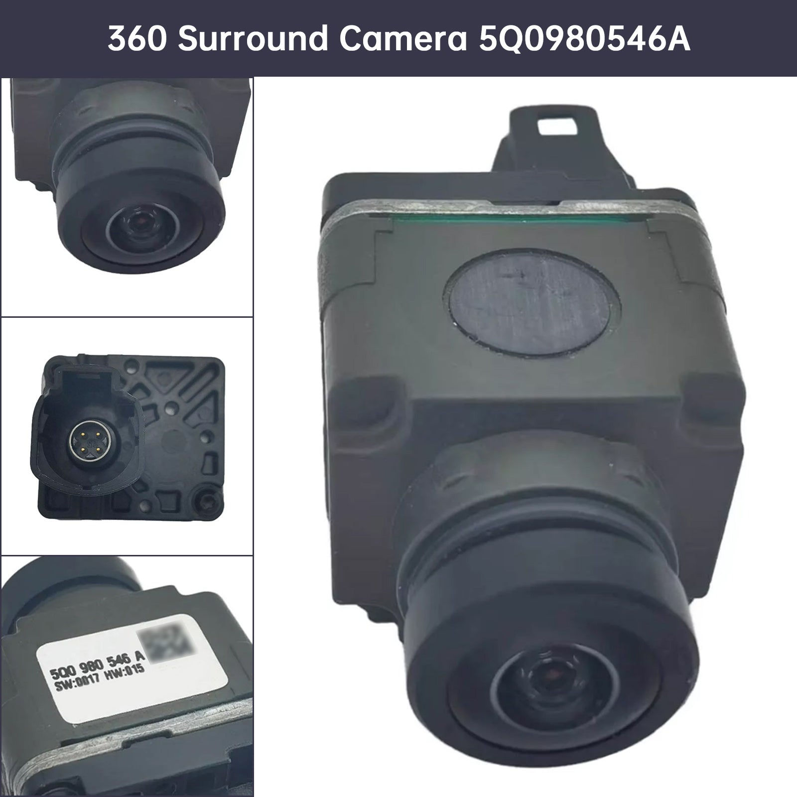 360°Surround Front Camera 5Q0980546A For Audi A4 B5 B6 A5 A6 A8 Q5 Porsche