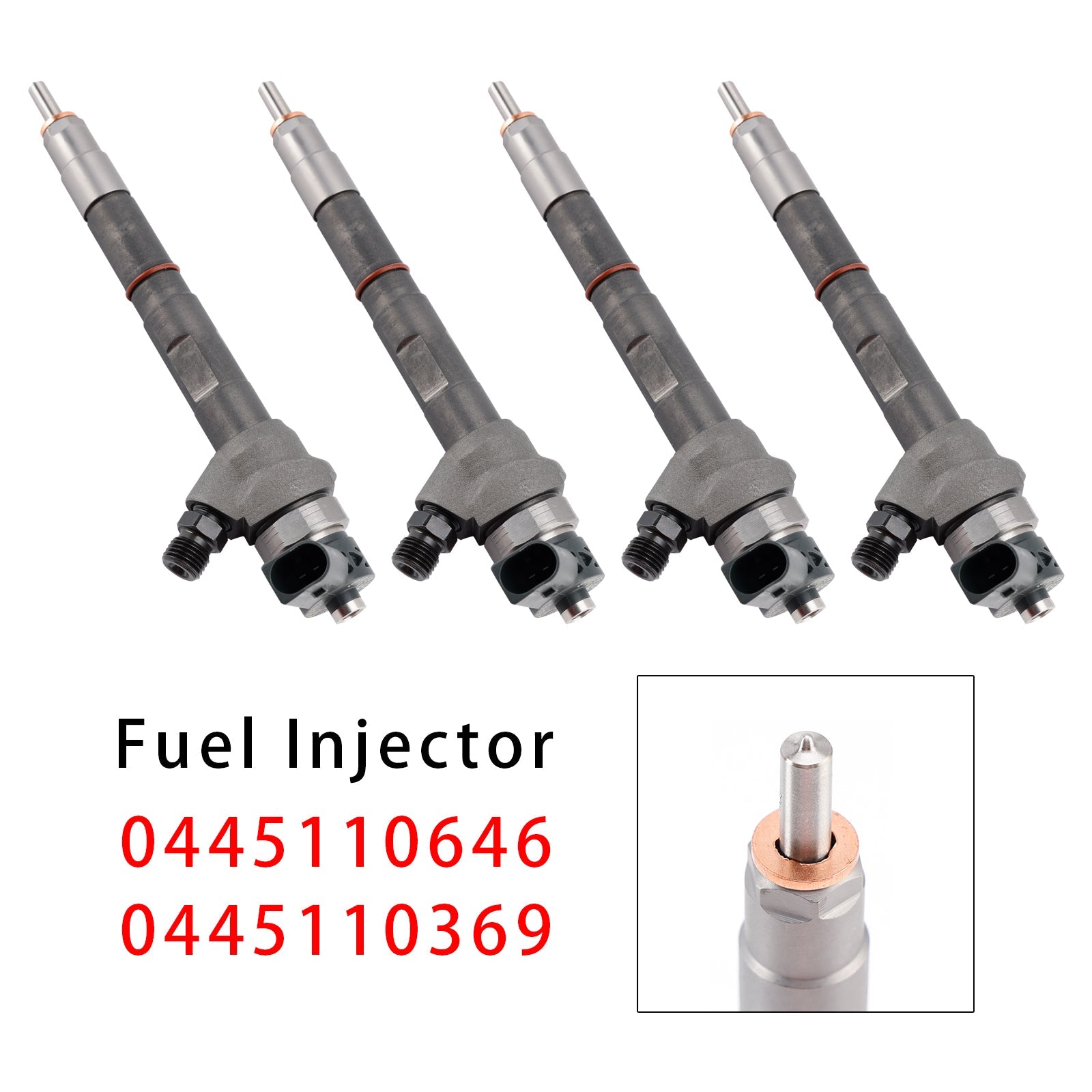 For Seat ALHAMBRA/ALTEA/EXEO/IBIZA/LEON 2.0 TDI 4PCS Fuel Injector 0986435166 0445110688