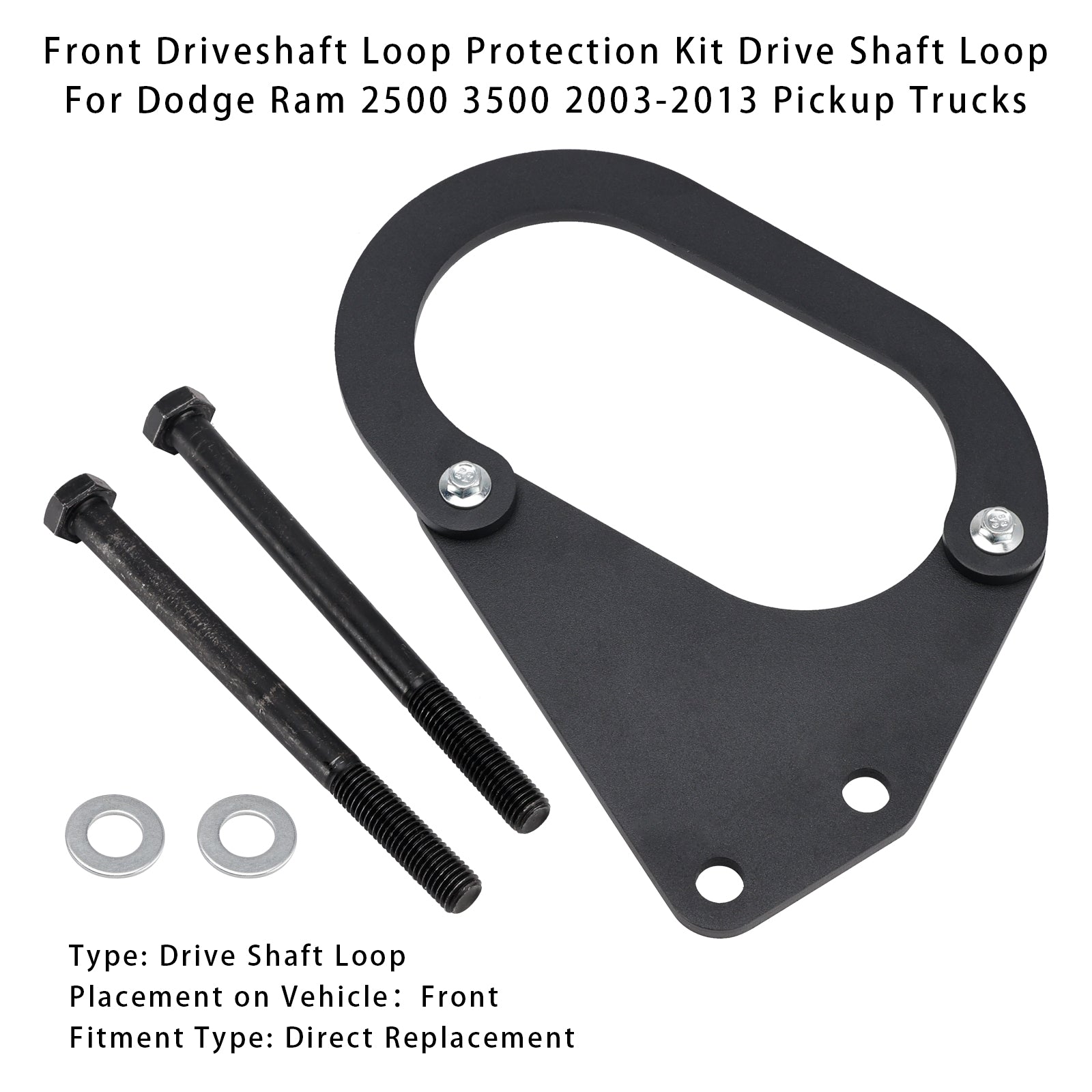 Dodge Ram 2500 3500 Front Driveshaft Loop Protection Kit Drive Shaft Loop